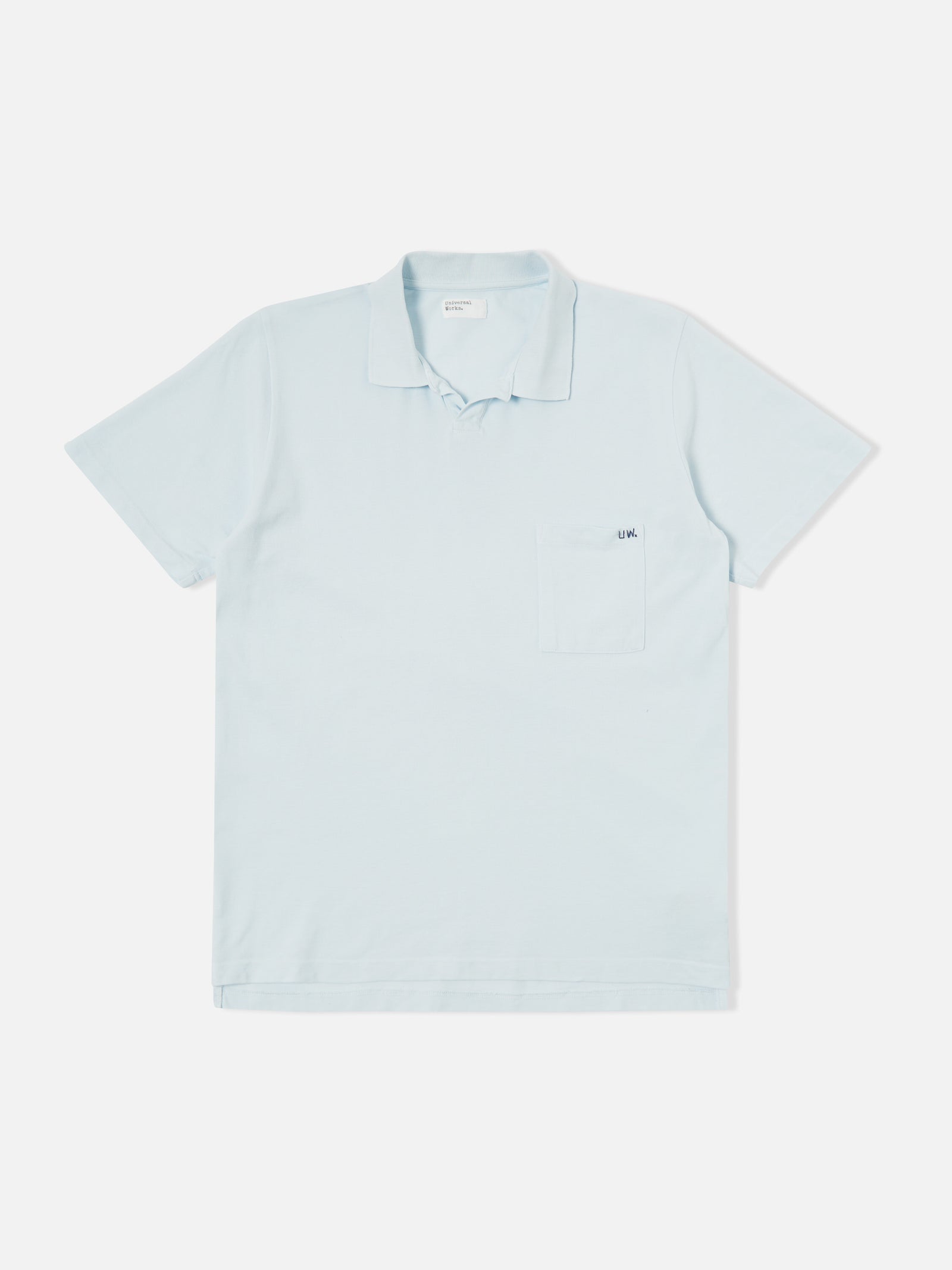 Universal Works Vacation Polo in Sky Piquet