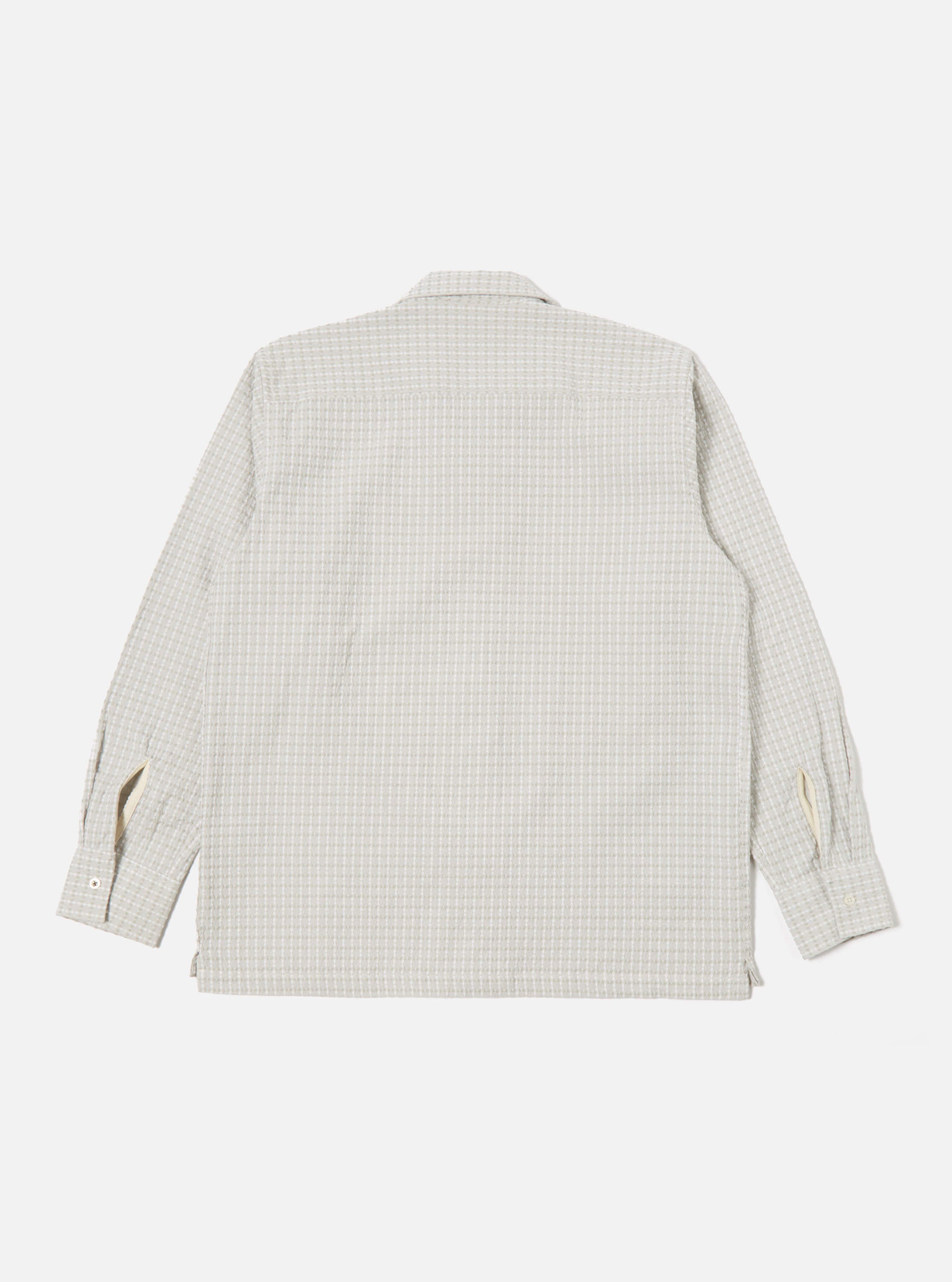 Universal Works L/S Camp Shirt II in Light Olive Delos Cotton