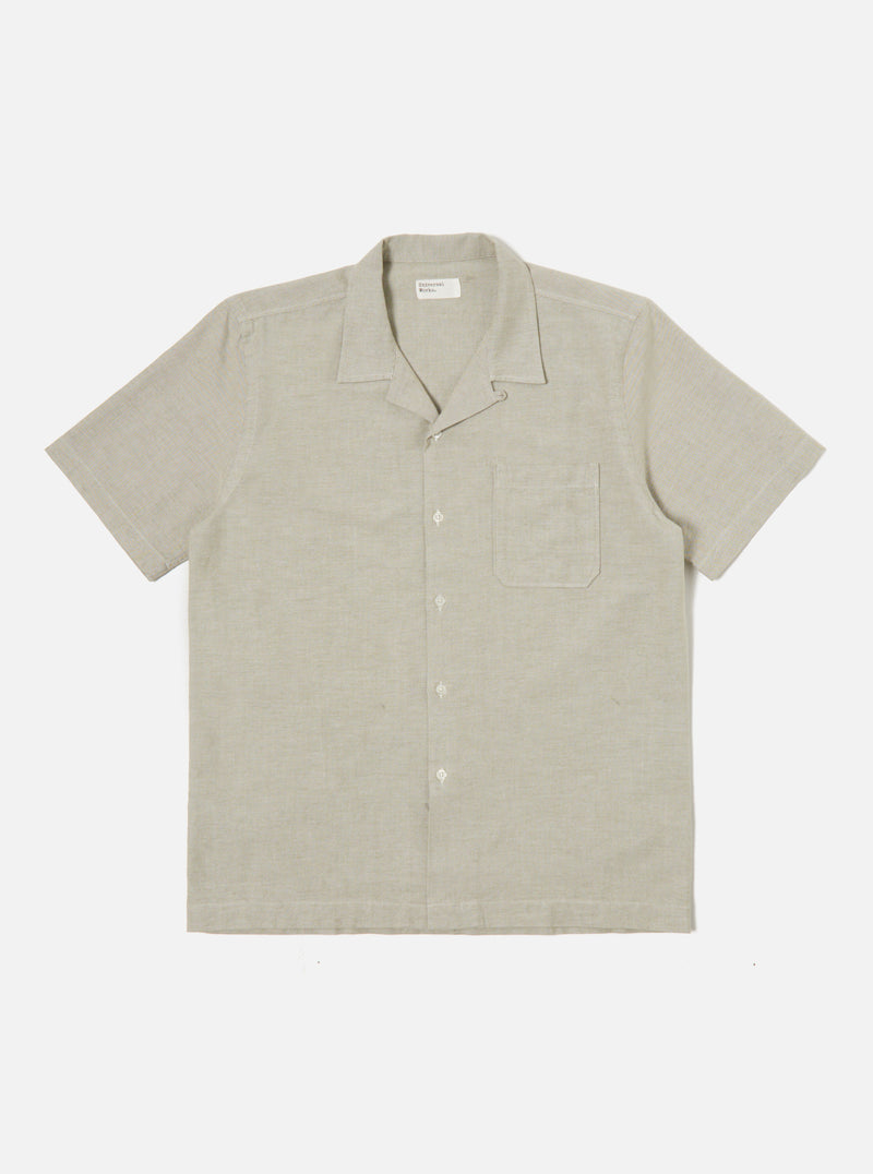 Universal Works Road Shirt in Olive Oxford Cotton