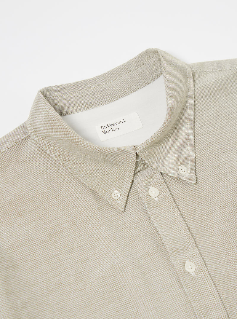 Universal Works Daybrook Shirt in Olive Oxford Cotton