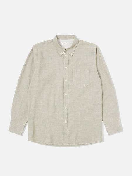 Universal Works Daybrook Shirt in Olive Oxford Cotton