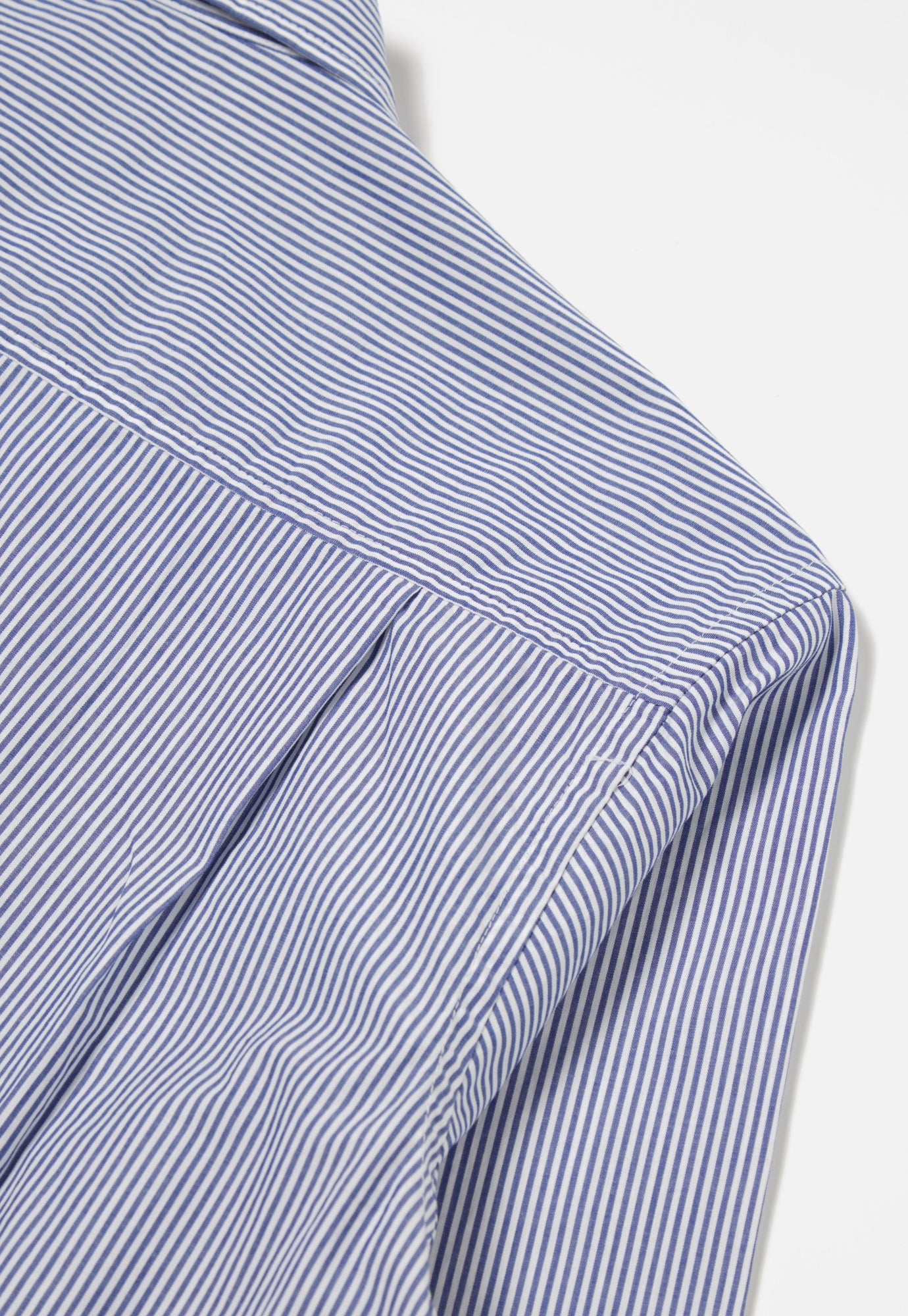 Universal Works Embroided Shirt in Blue Classic Shirting