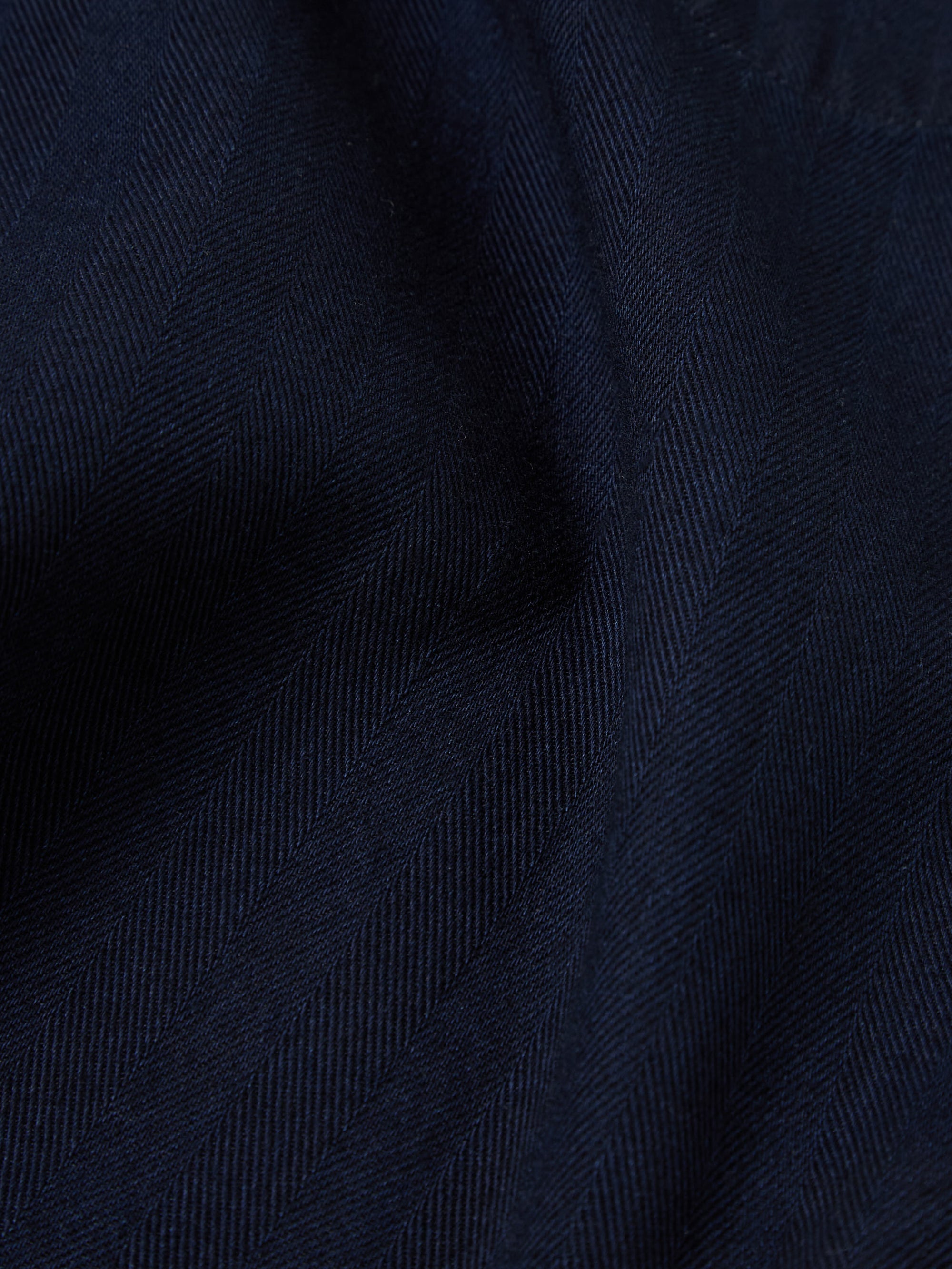 Universal Works Simple Short in Indigo Herringbone Denim