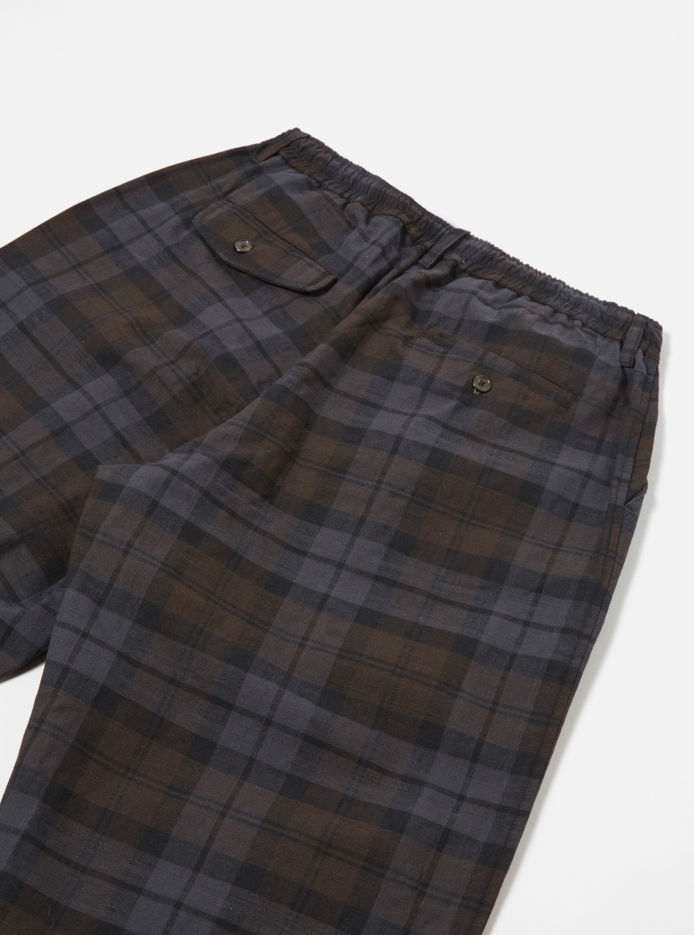 Universal Works Oxford Pant in Brown/Charcoal Oak Check