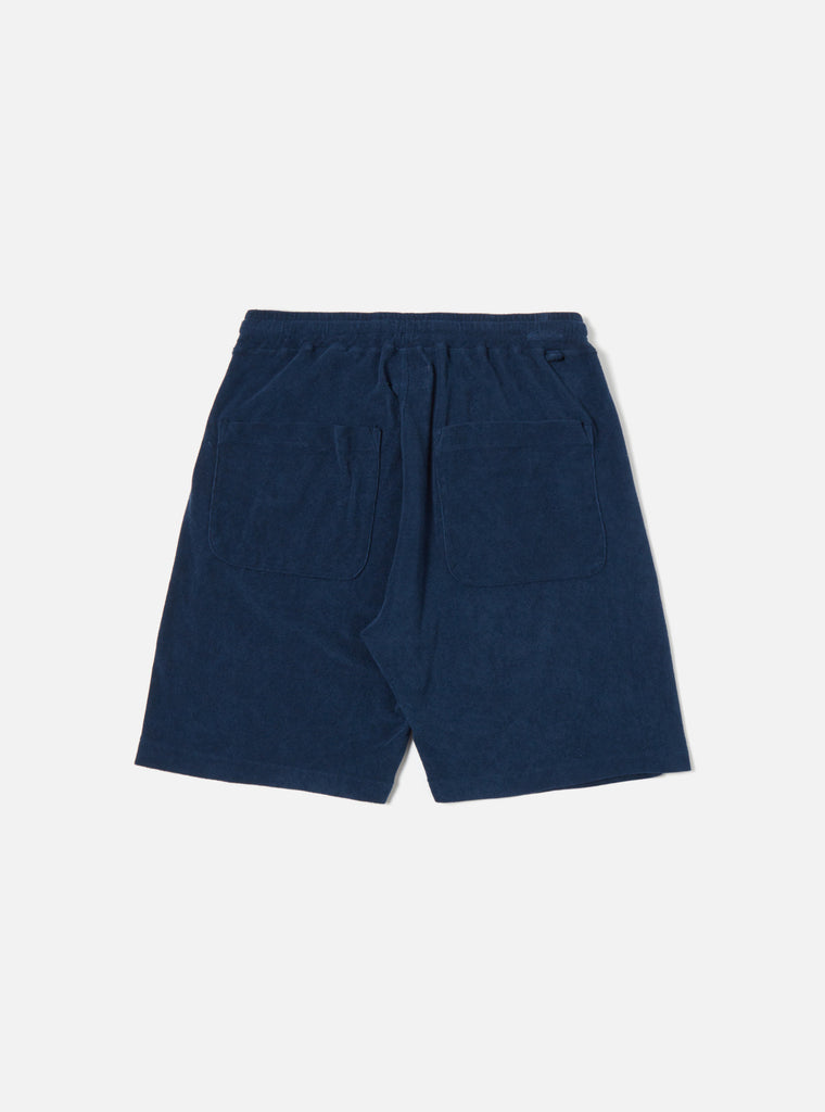 Universal Works Lumber Short in Navy Light Weight Terry
