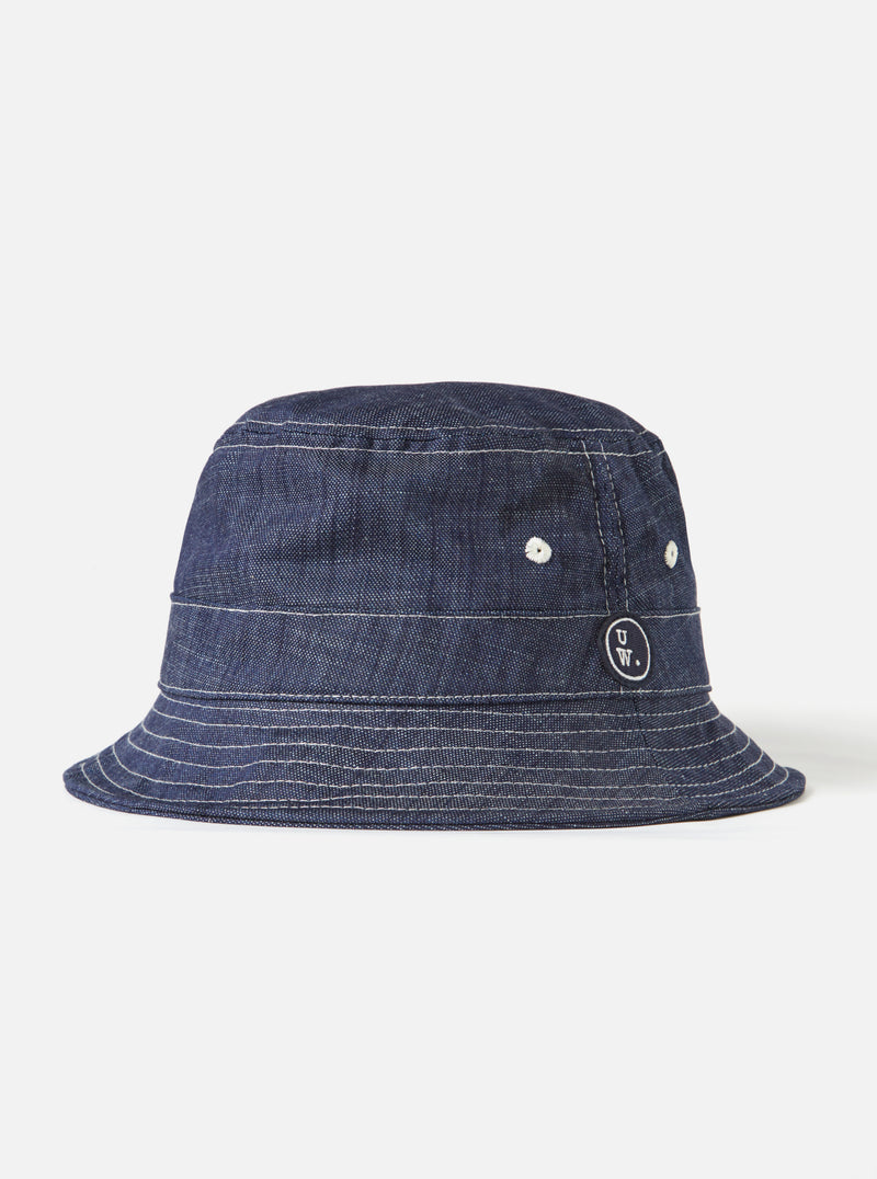 Universal Works Bucket Hat in Indigo Atlantic Denim
