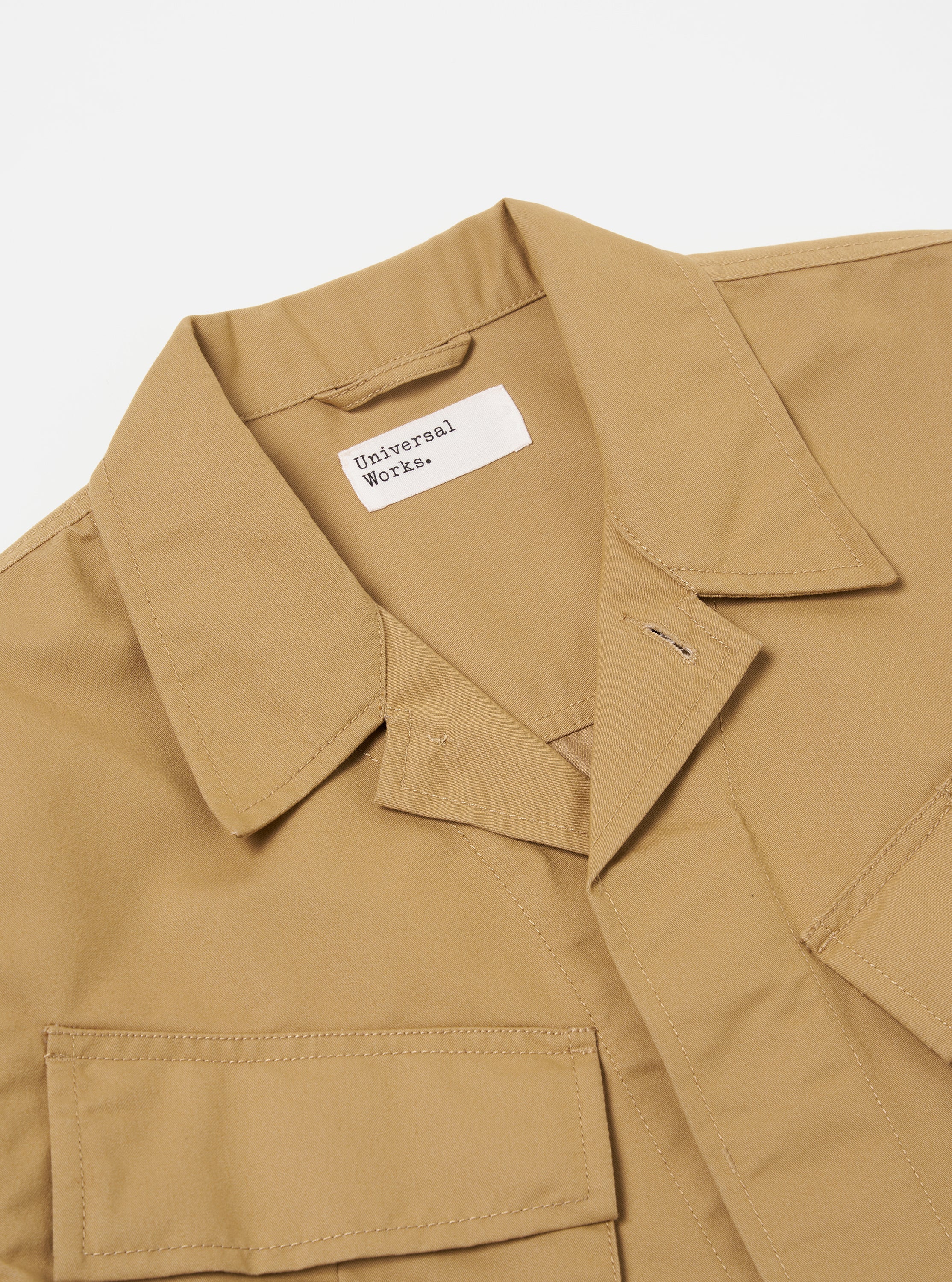 Universal Works Jungle Jacket in Sand Brushed Poly Tech