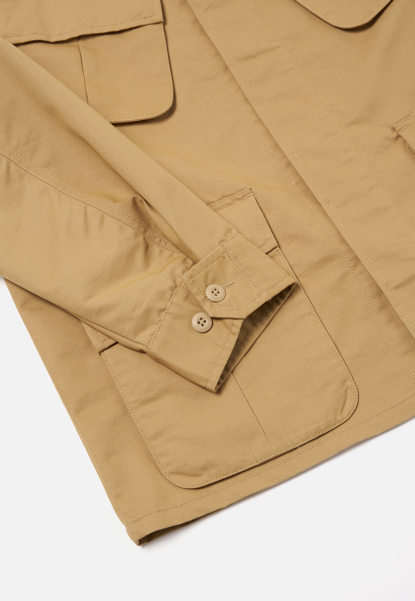 Universal Works Jungle Jacket in Sand Brushed Poly Tech