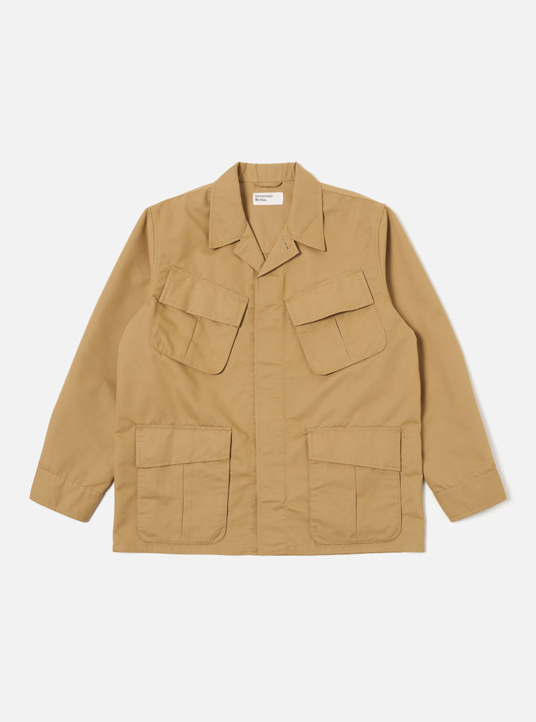 Universal Works Jungle Jacket in Sand Brushed Poly Tech