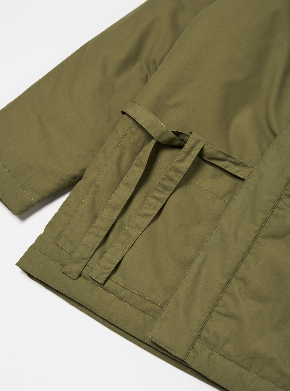 Universal Works Reversible Kyoto Work Jacket in Olive/Navy Recycled Polytech