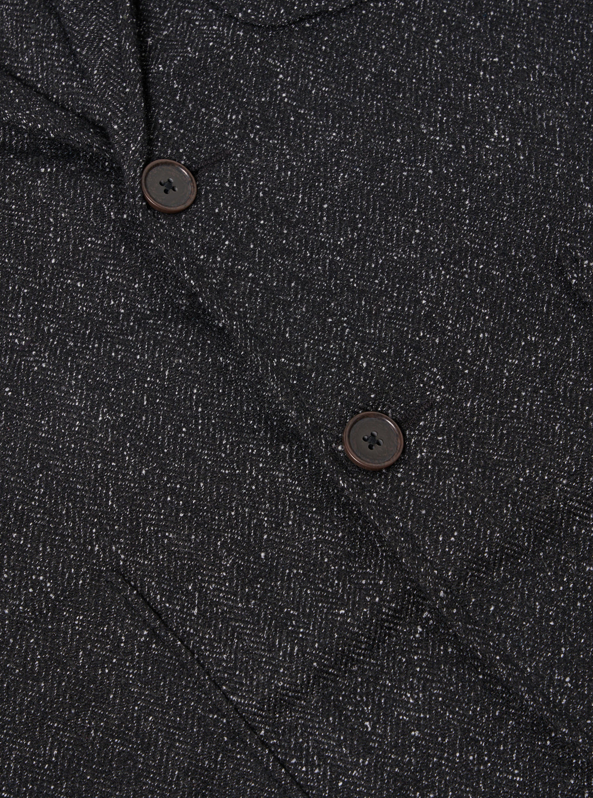 Universal Works Two Button Jacket in Black Levisham Wool Mix