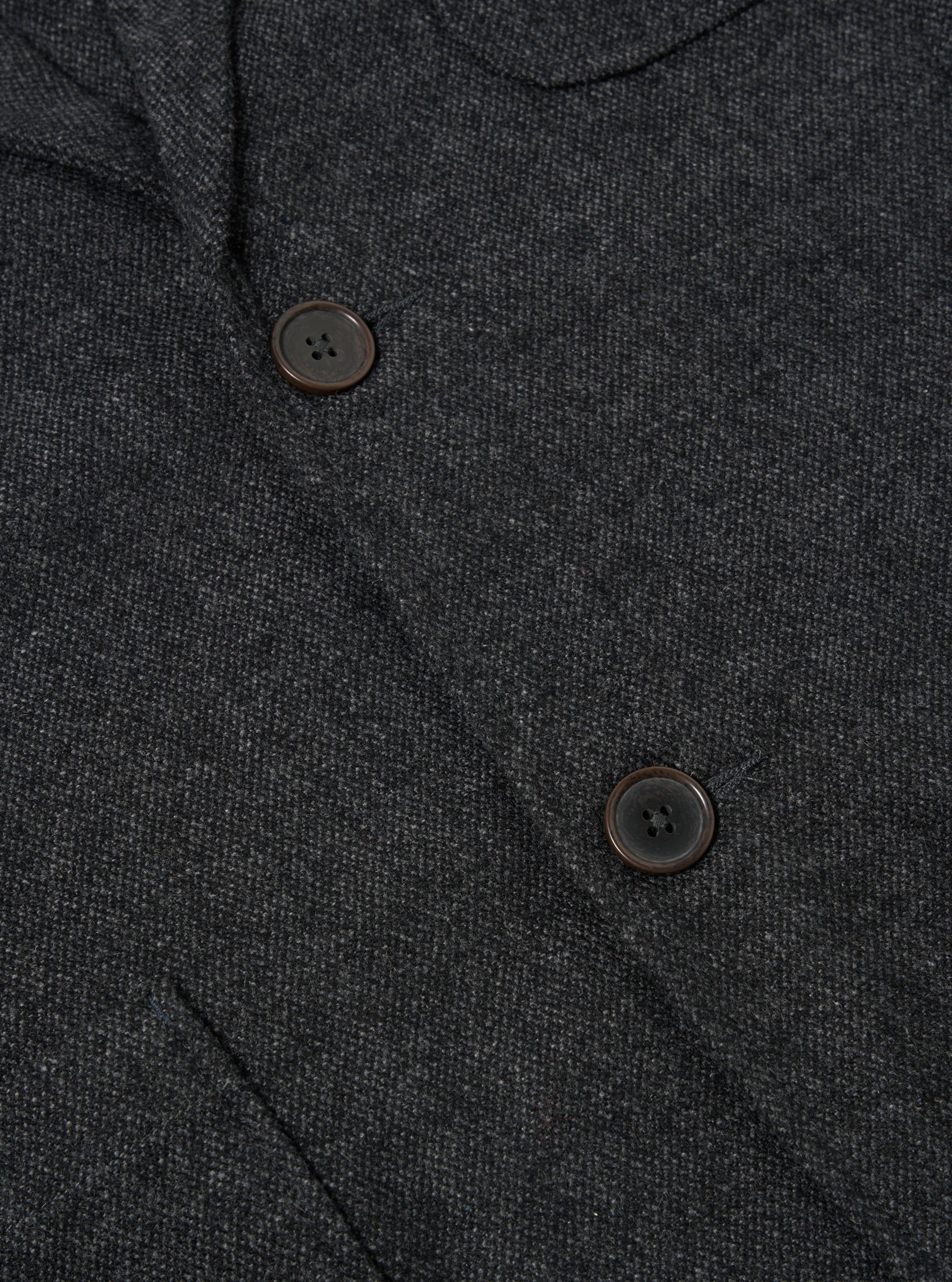 Universal Works Two Button Jacket in Grey Anders Wool Upcycled