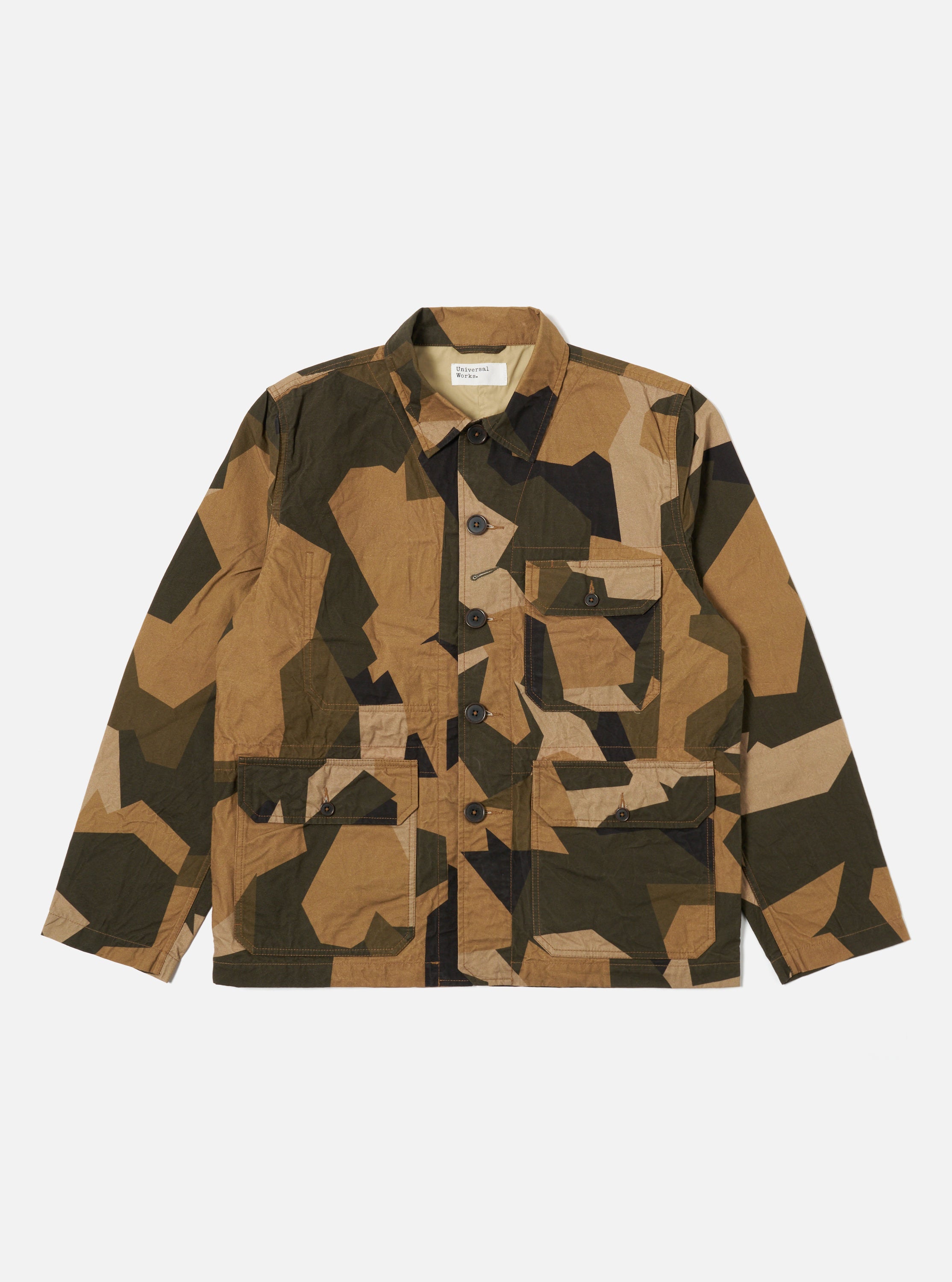 Universal Works Utility Jacket in Brown Swedish Camo