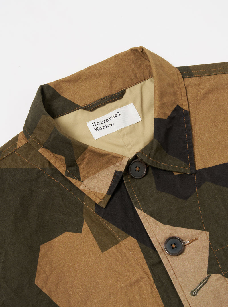 Universal Works Utility Jacket in Brown Swedish Camo