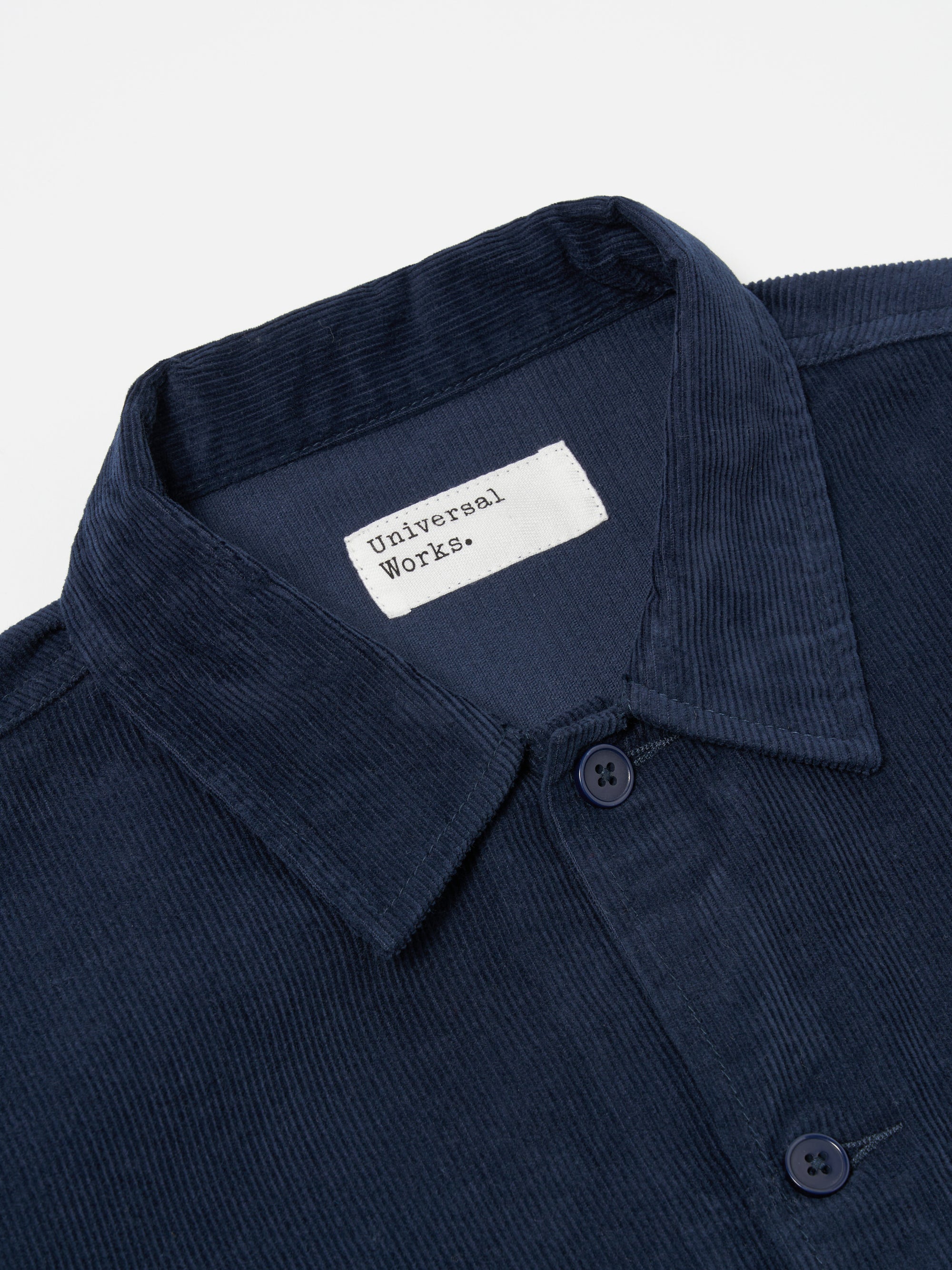 Universal Works Uniform Jacket in Navy Fine Cord