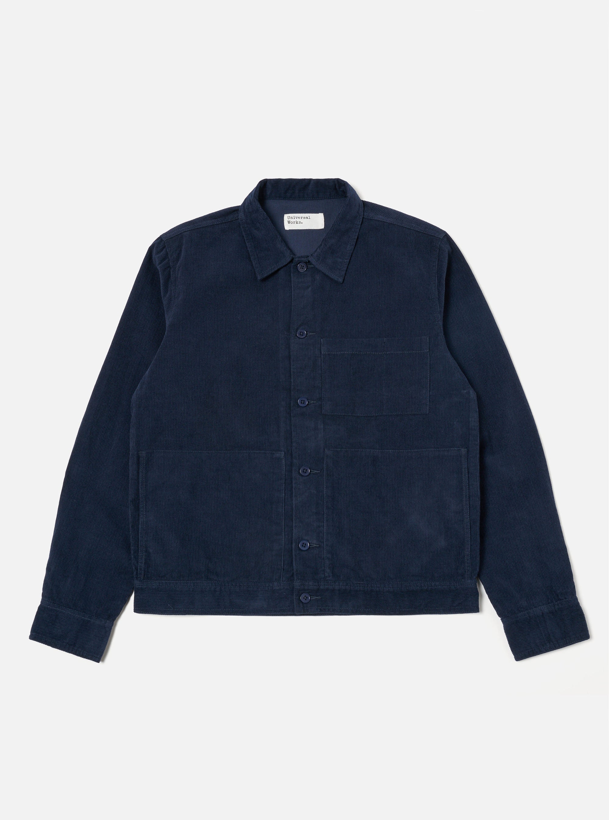 Universal Works Uniform Jacket in Navy Fine Cord