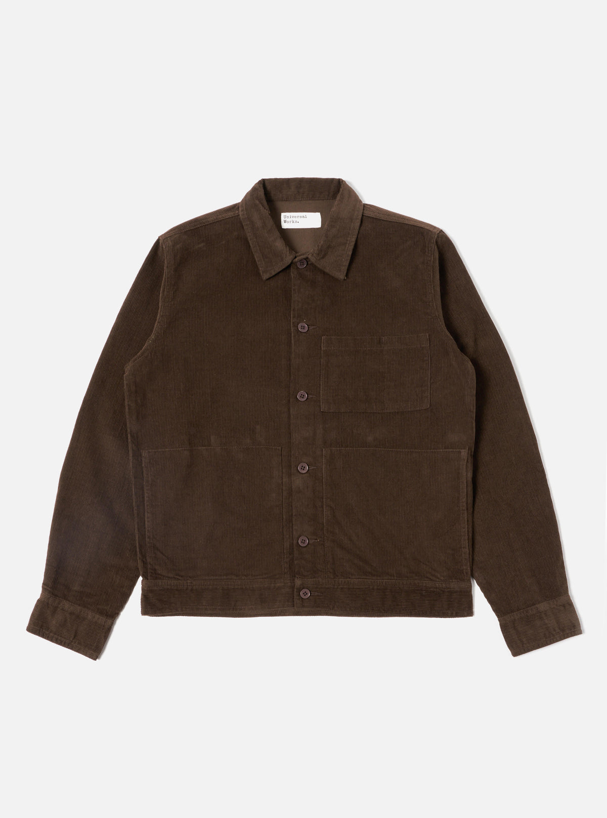 Universal Works Uniform Jacket in Brown Fine Cord