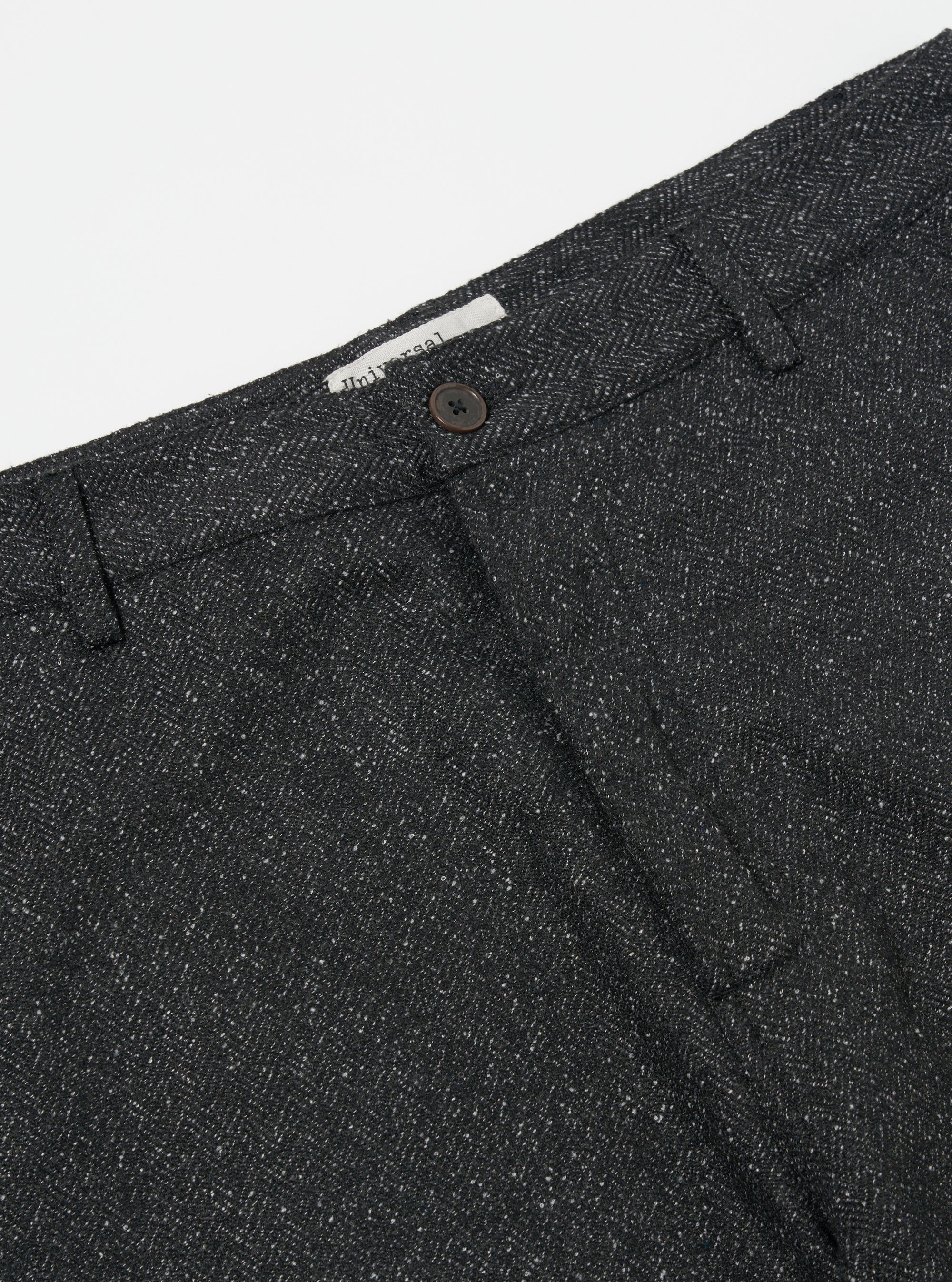 Universal Works Military Chino in Black Levisham Wool Mix