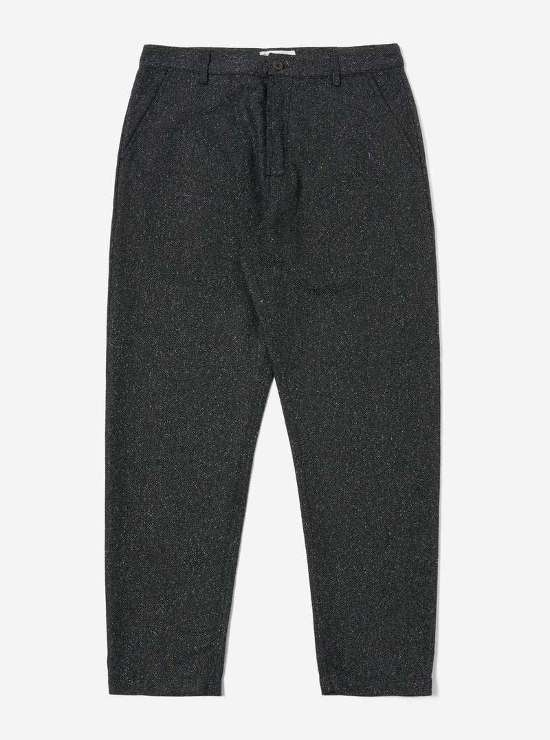 Universal Works Military Chino in Black Levisham Wool Mix