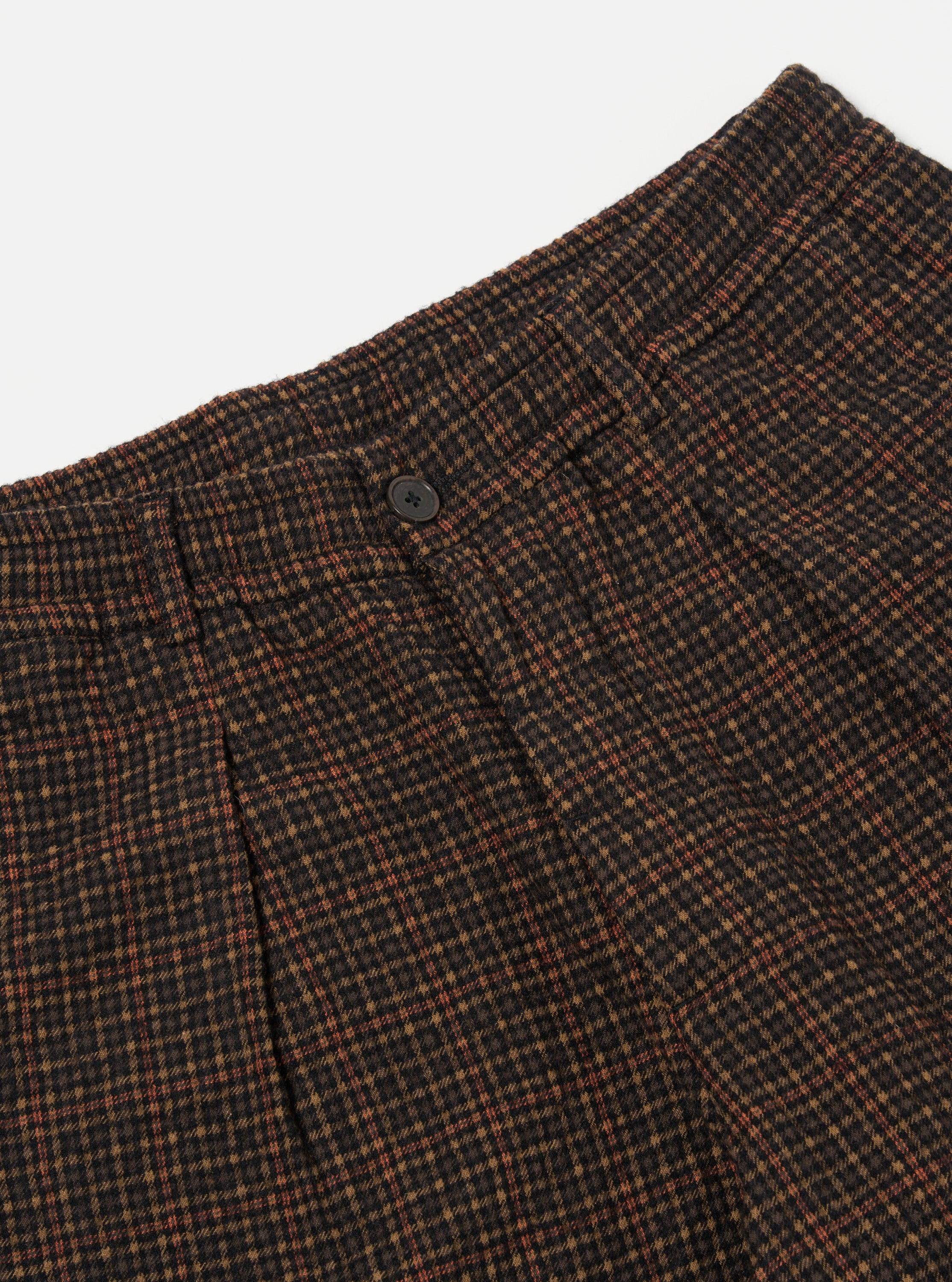 Universal Works Oxford Pant in Black/Olive Albuquerque Check