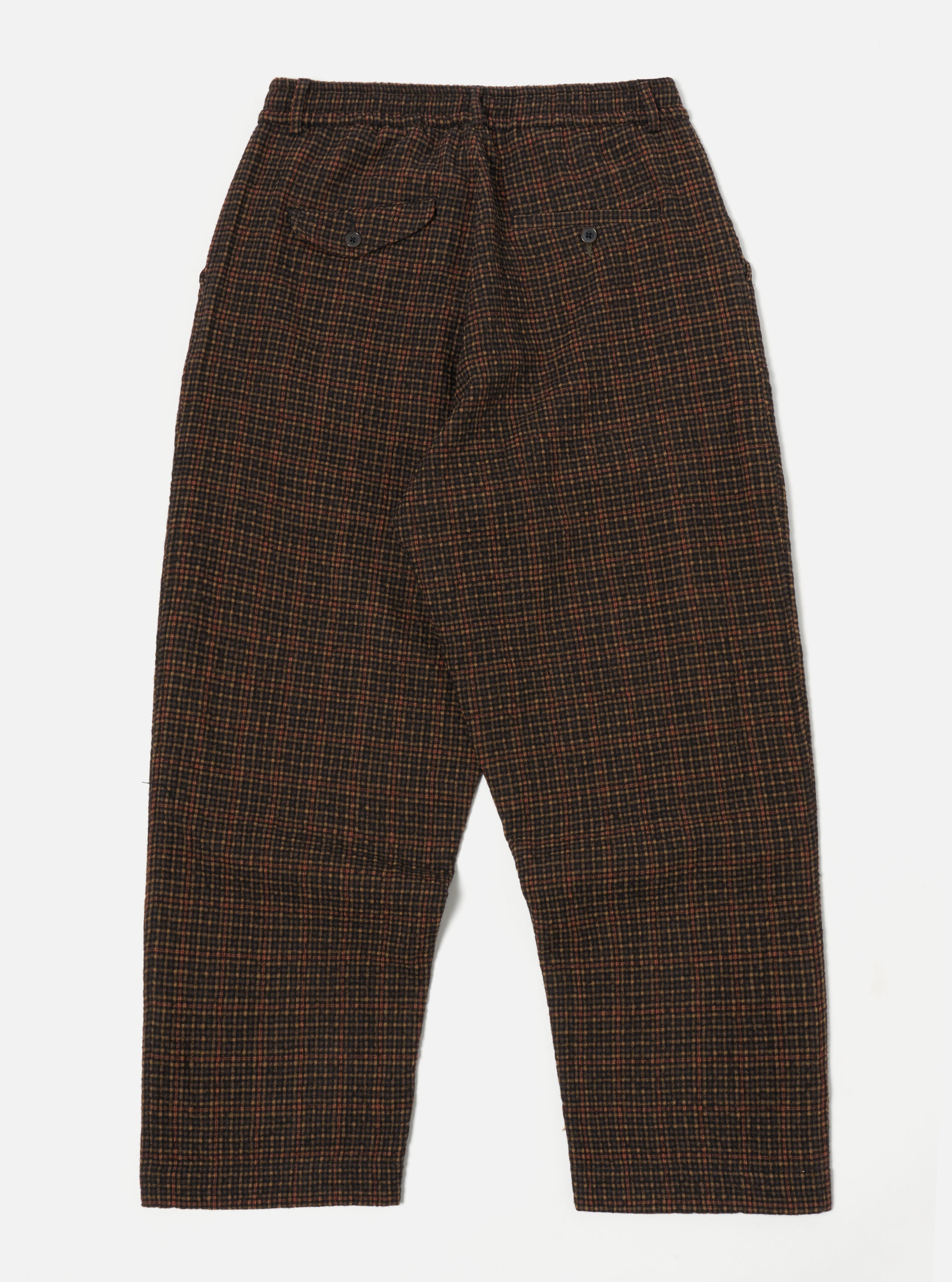 Universal Works Oxford Pant in Black/Olive Albuquerque Check