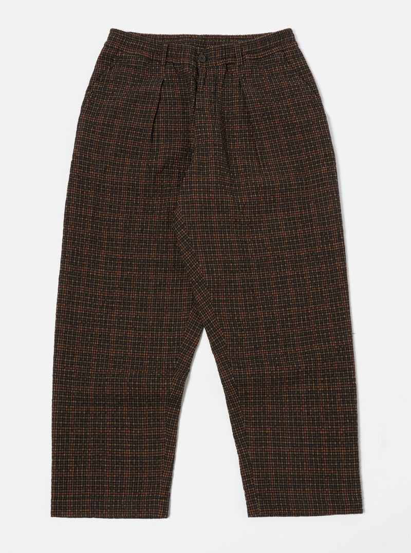 Universal Works Oxford Pant in Black/Olive Albuquerque Check