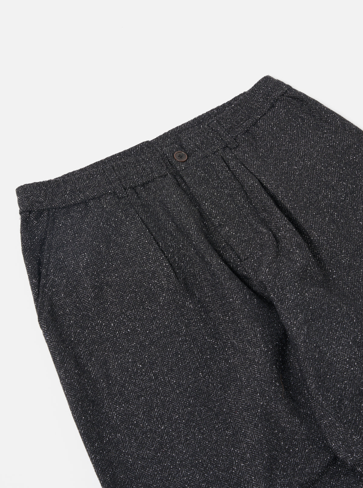 Universal Works Oxford Pant in Black Levisham Wool Mix