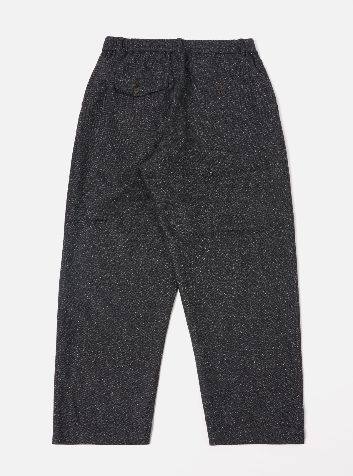 Universal Works Oxford Pant in Black Levisham Wool Mix