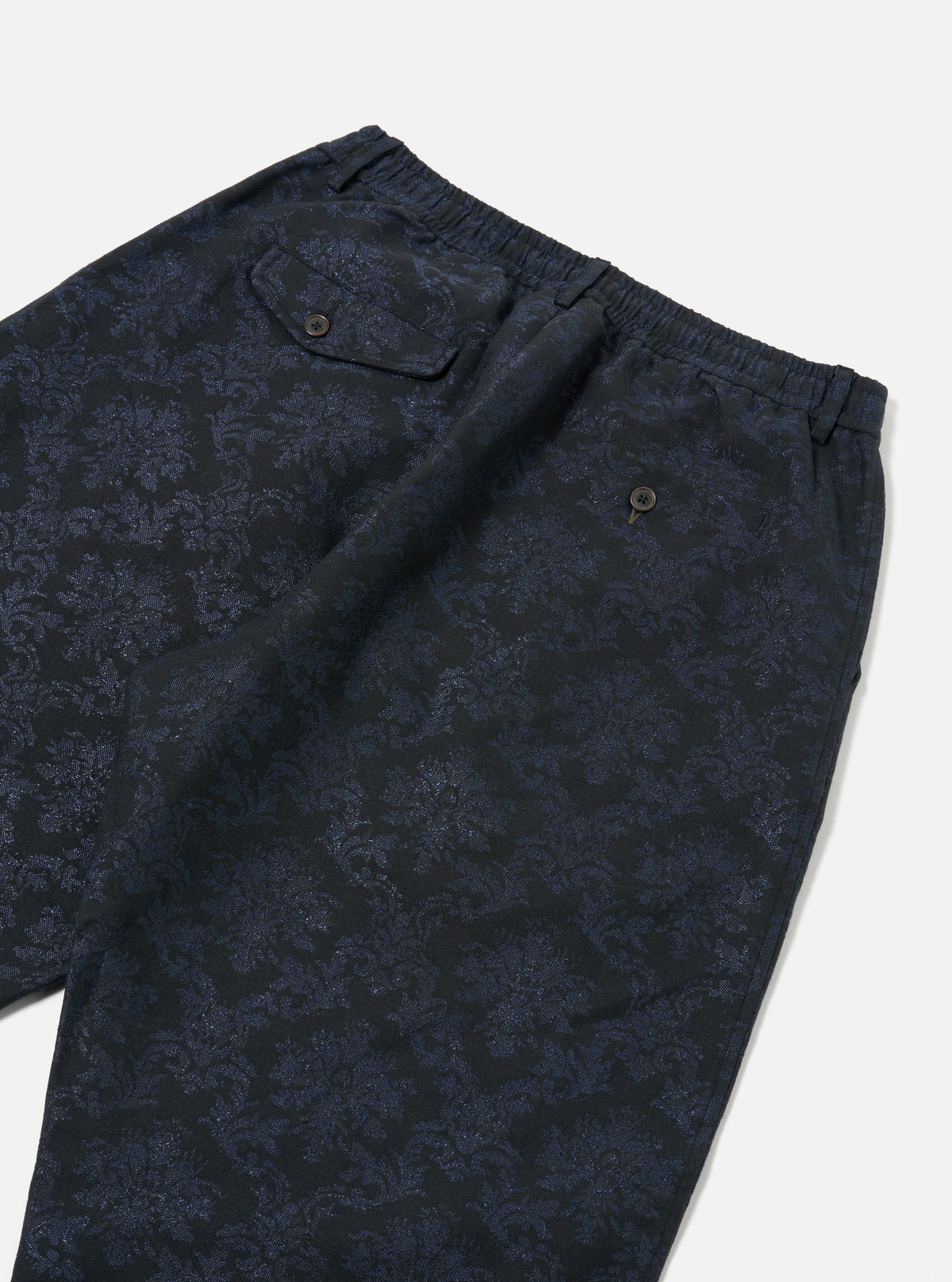 Universal Works Oxford Pant in Black Starry Night Cotton Mix