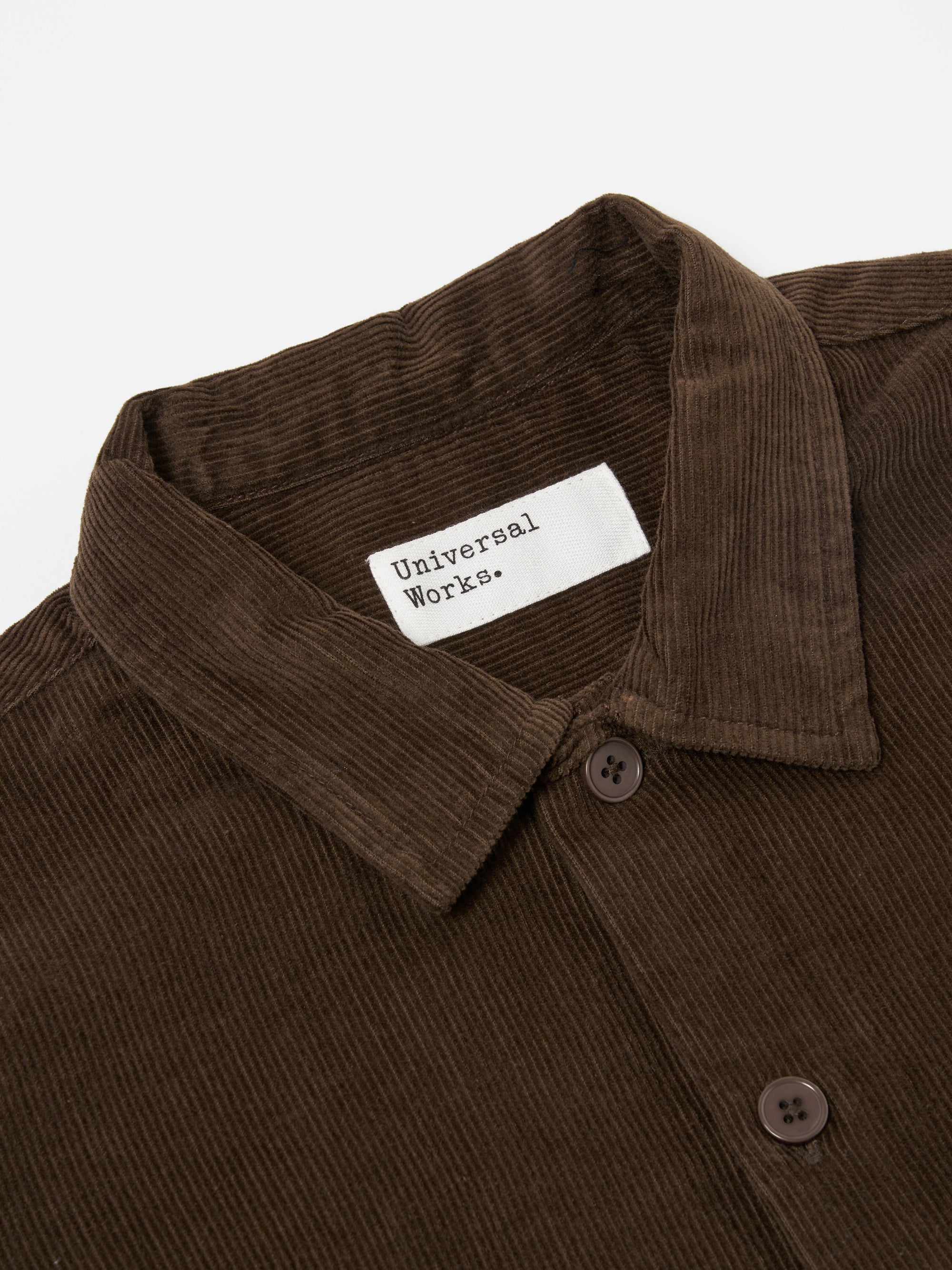 Universal Works Field Shirt in Brown Fine Cord