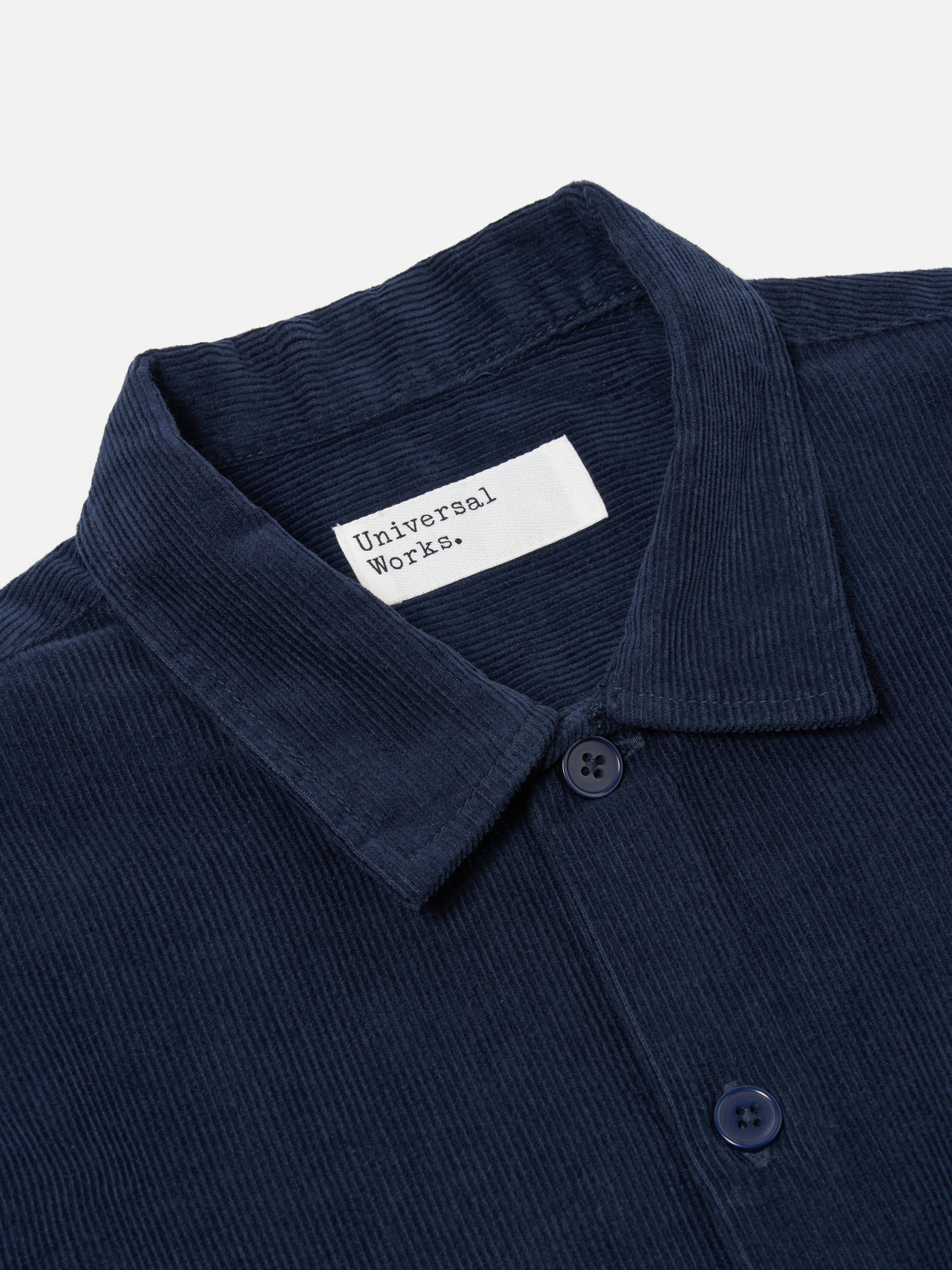 Universal Works Field Shirt in Navy Fine Cord