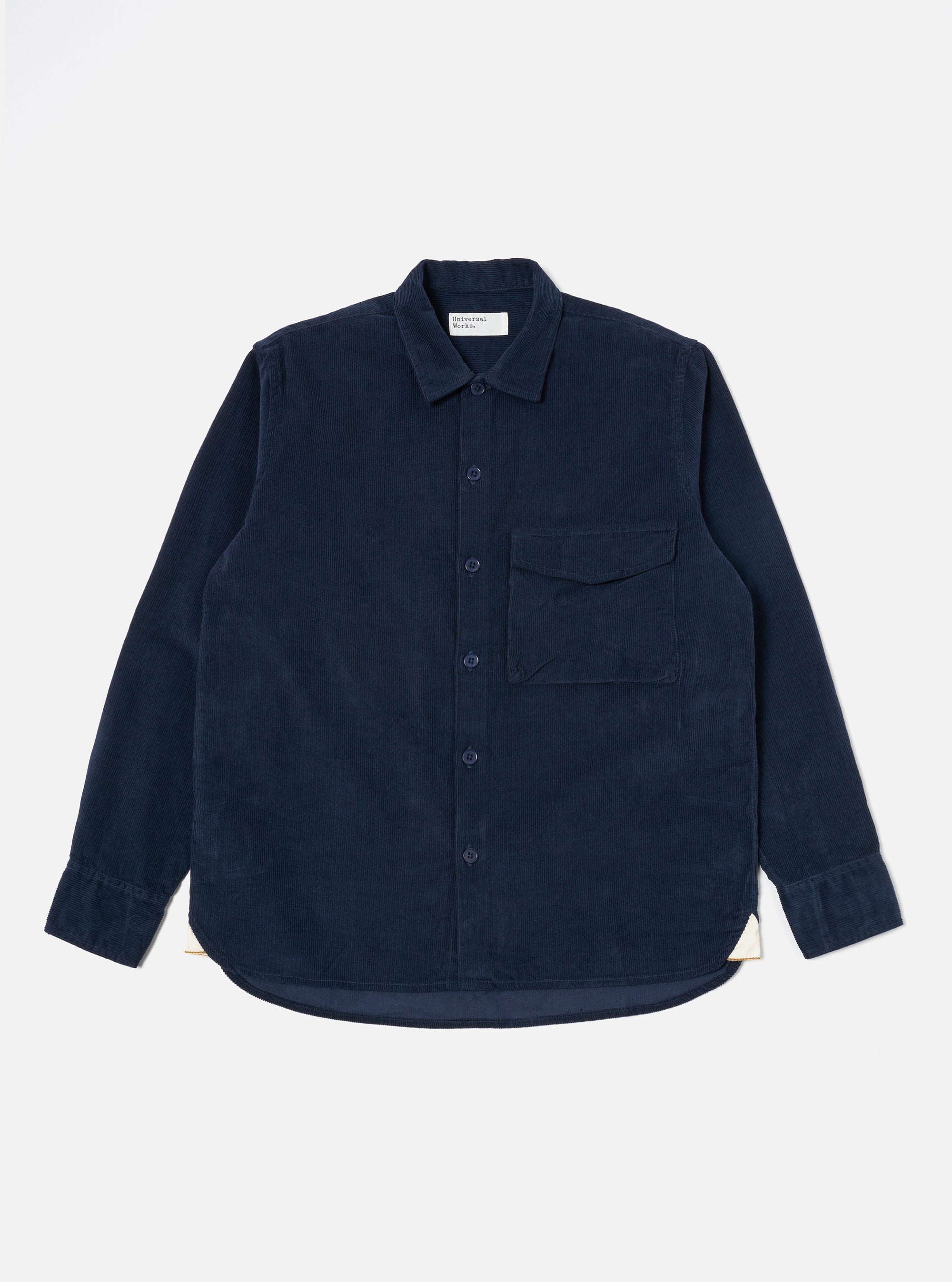 Universal Works Field Shirt in Navy Fine Cord