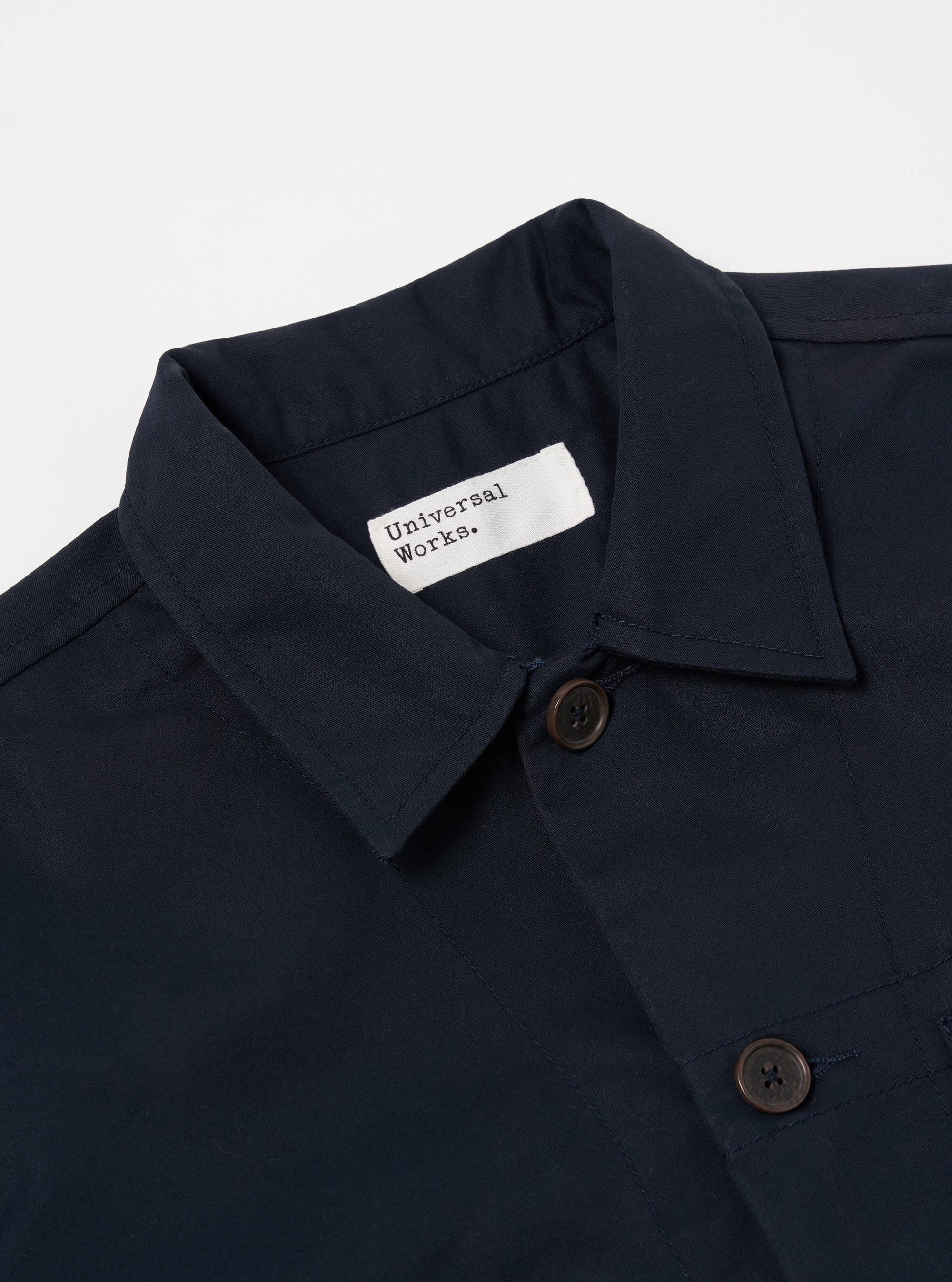 Universal Works Tech Overshirt in Navy Brushed Polytech