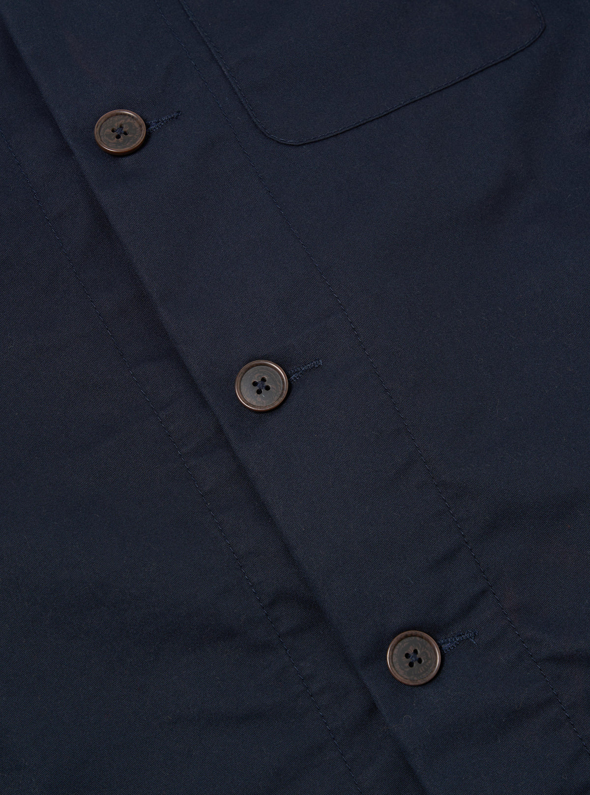 Universal Works Tech Overshirt in Navy Brushed Polytech