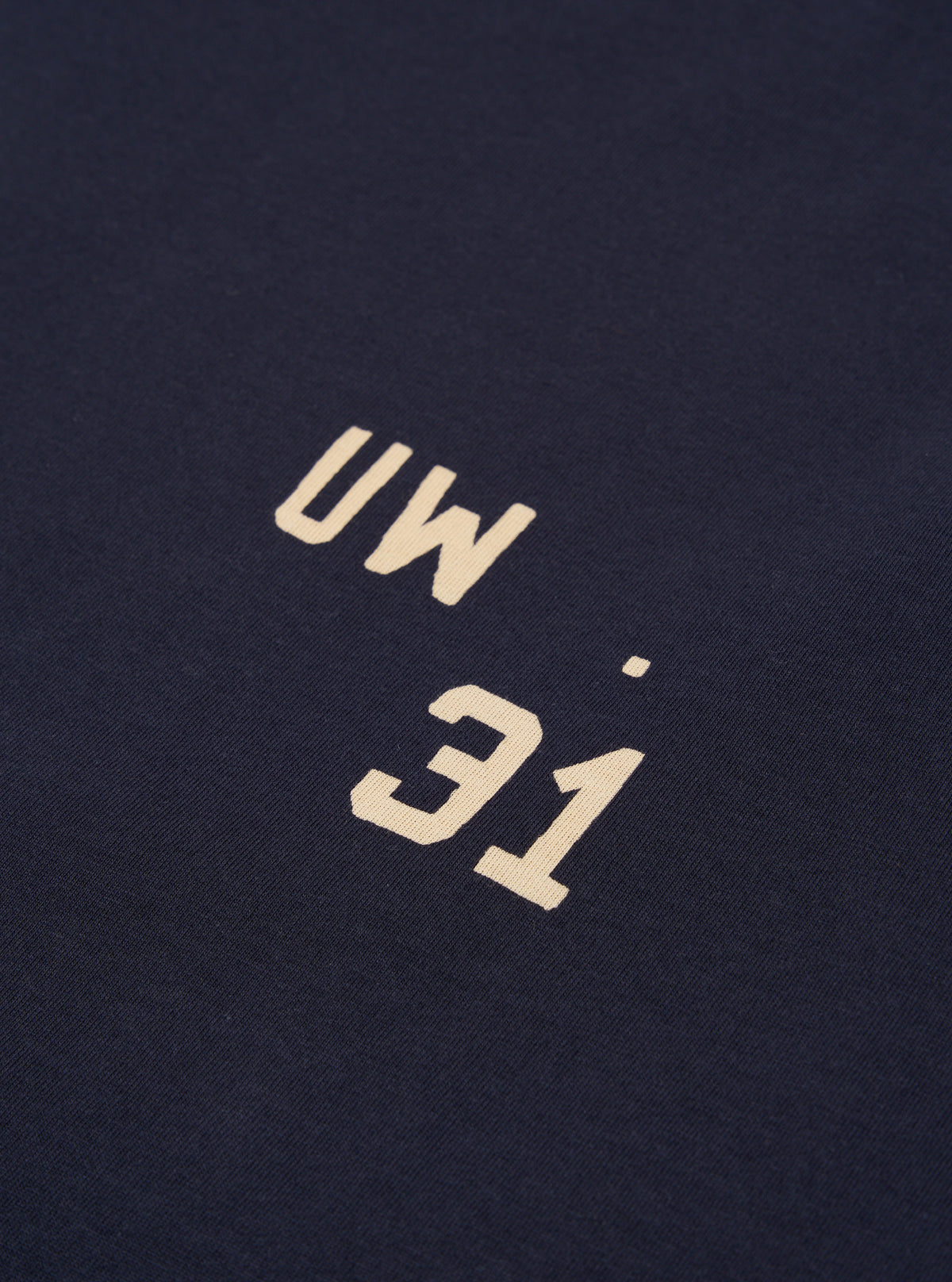 Universal Works Print Tee in Navy Single Jersey UW31