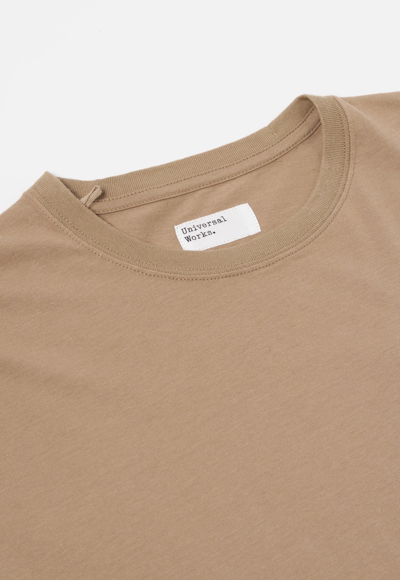 Universal Works Print Tee in Sand Single Jersey UW31