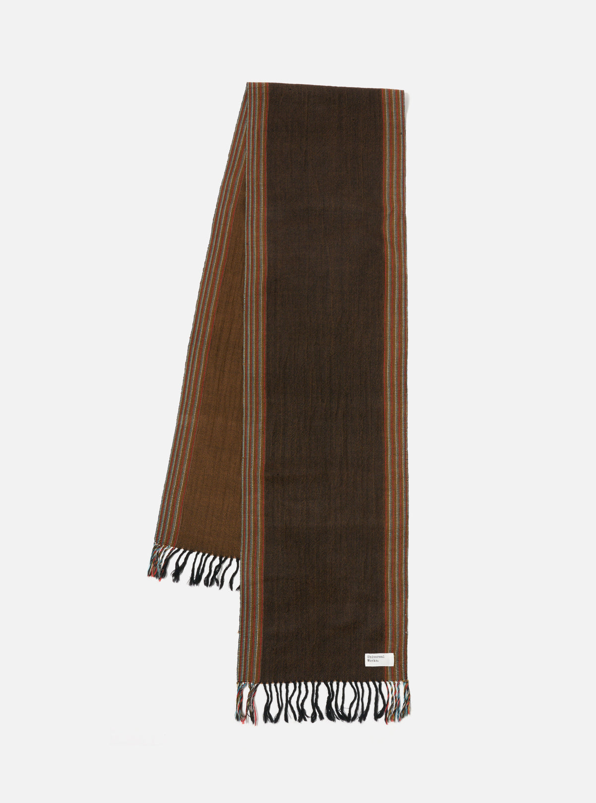 Universal Works Wool Scarf in Brown Merino Wool