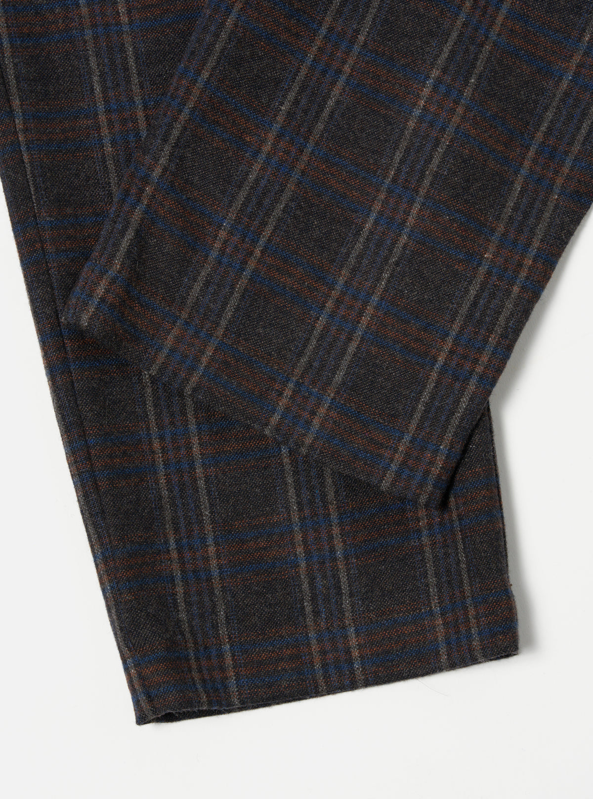 Universal Works Military Chino in Brown Twist Wool Check