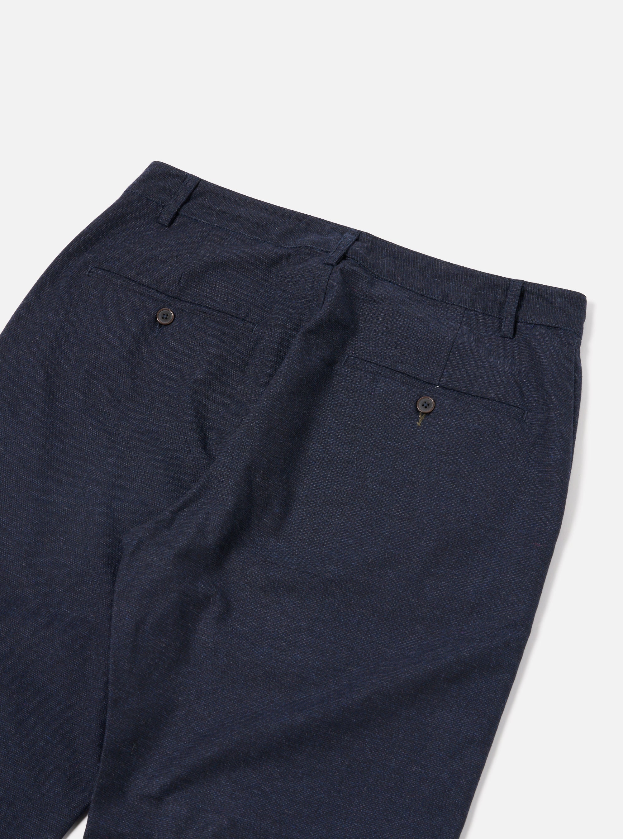 Universal Works Military Chino in Navy Birdseye Tweed