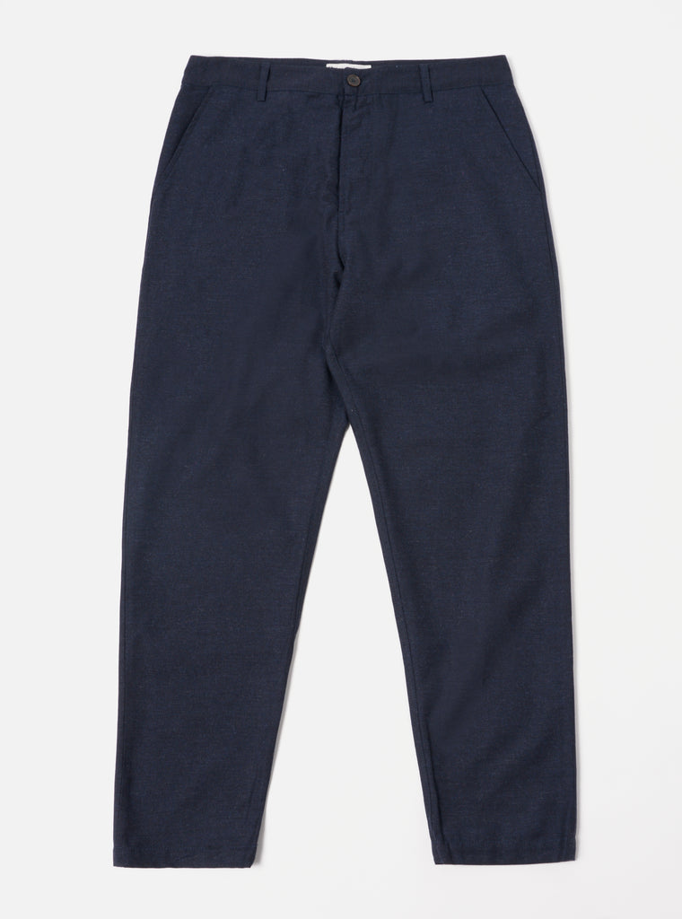 Universal Works Military Chino in Navy Birdseye Tweed