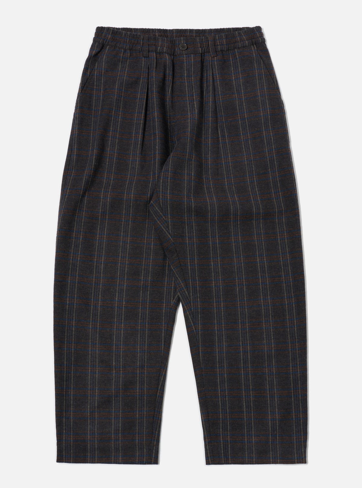 Universal Works Oxford Pant in Brown Twist Wool Check