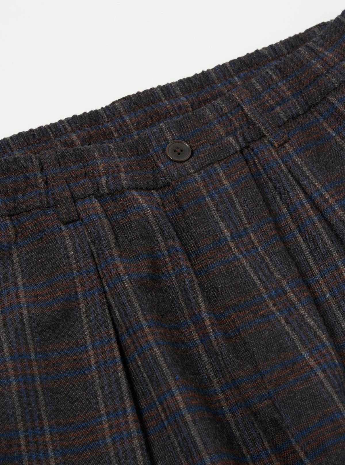 Universal Works Oxford Pant in Brown Twist Wool Check