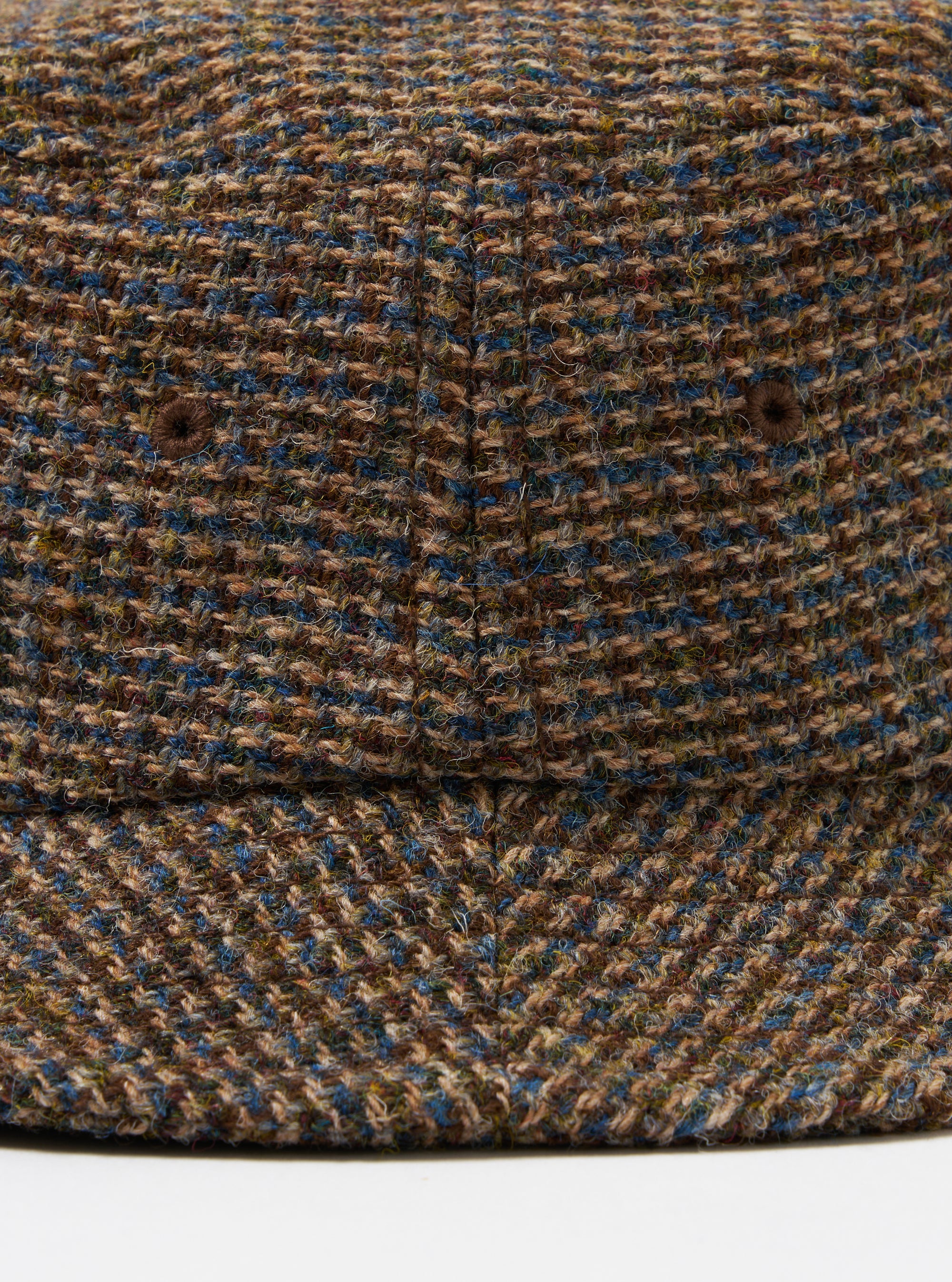 Universal Works Lewis Hat in Brown Harris Tweed Plaid