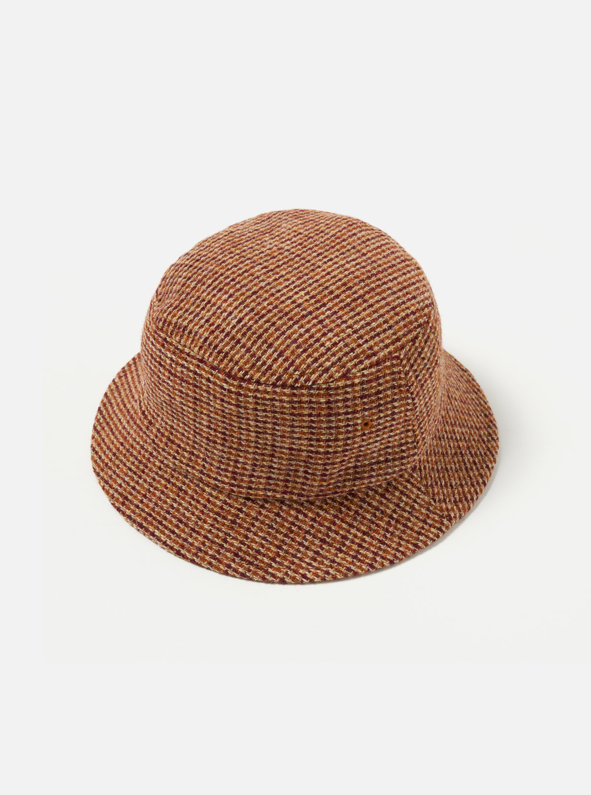 Universal Works Lewis Hat in Rust Harris Tweed Plaid