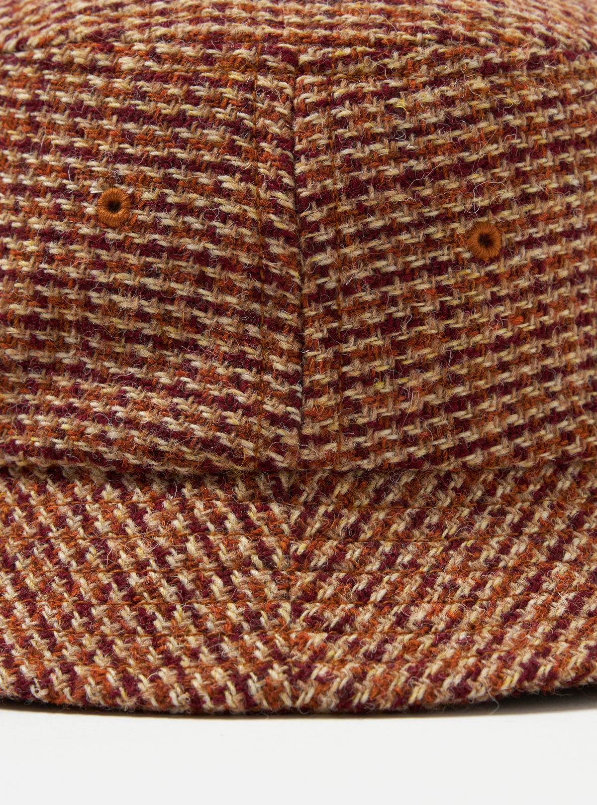 Universal Works Lewis Hat in Rust Harris Tweed Plaid