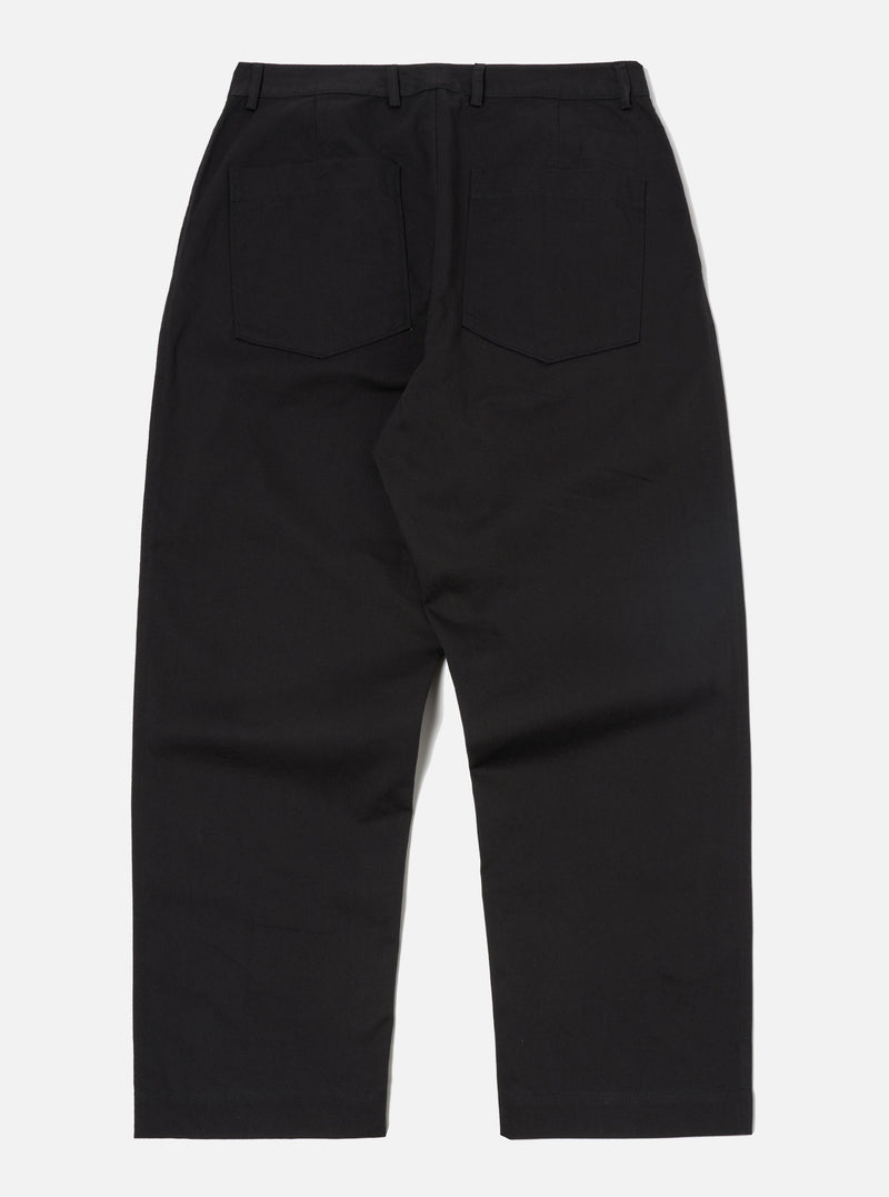 Universal Works Duke Pant in Black Twill