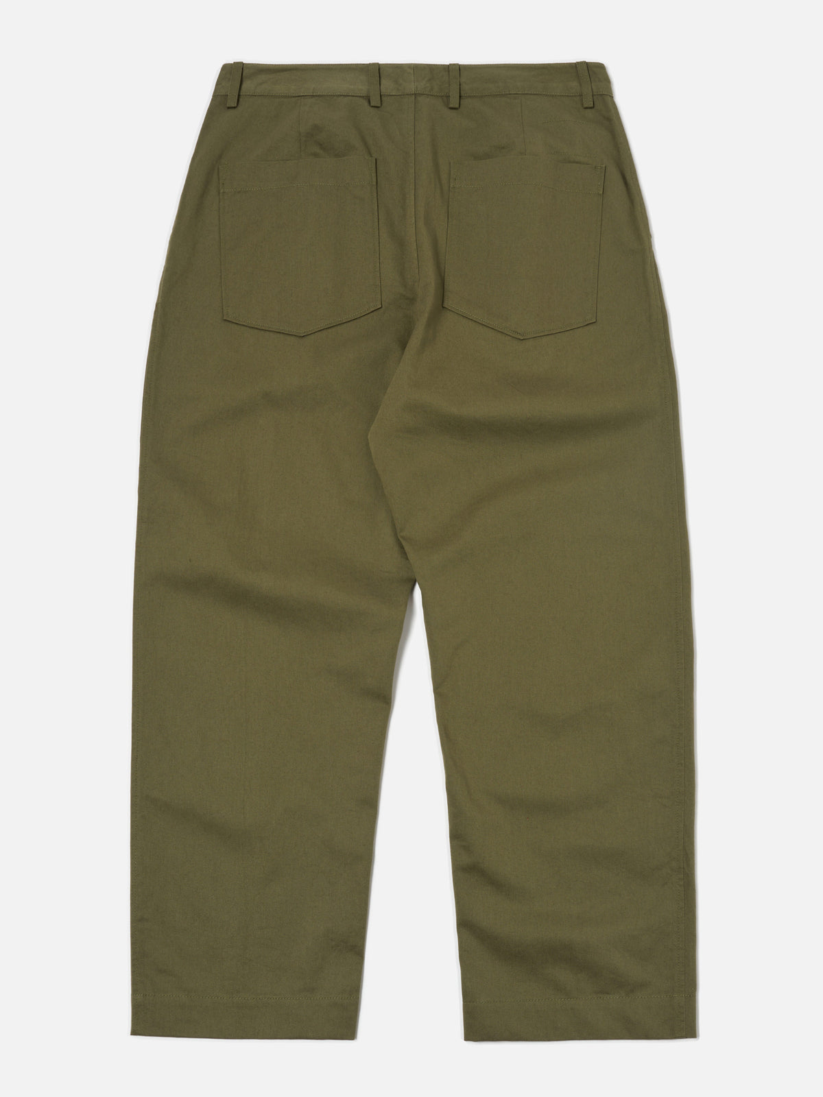 Universal Works Duke Pant in Light Olive Twill