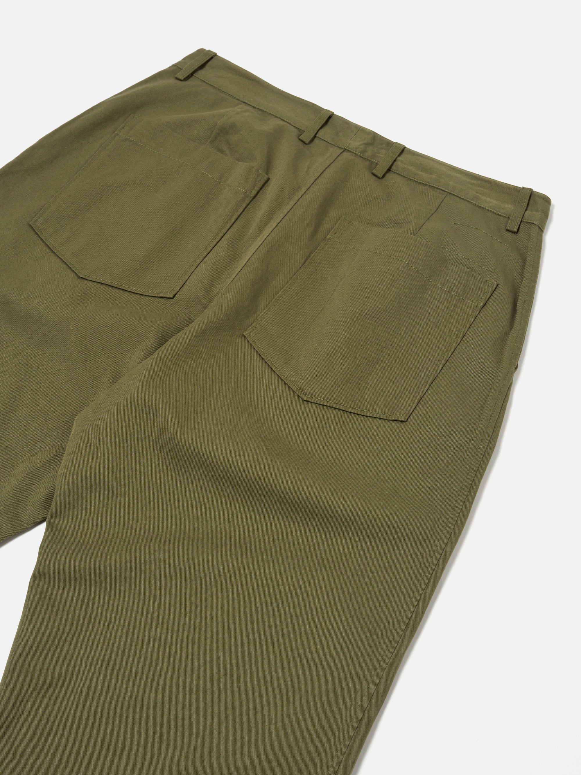 Universal Works Duke Pant in Light Olive Twill