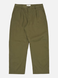 Universal Works Duke Pant in Light Olive Twill