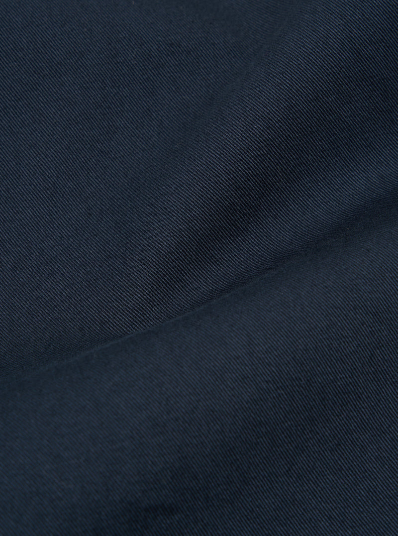 Navy Twill Curved Pant